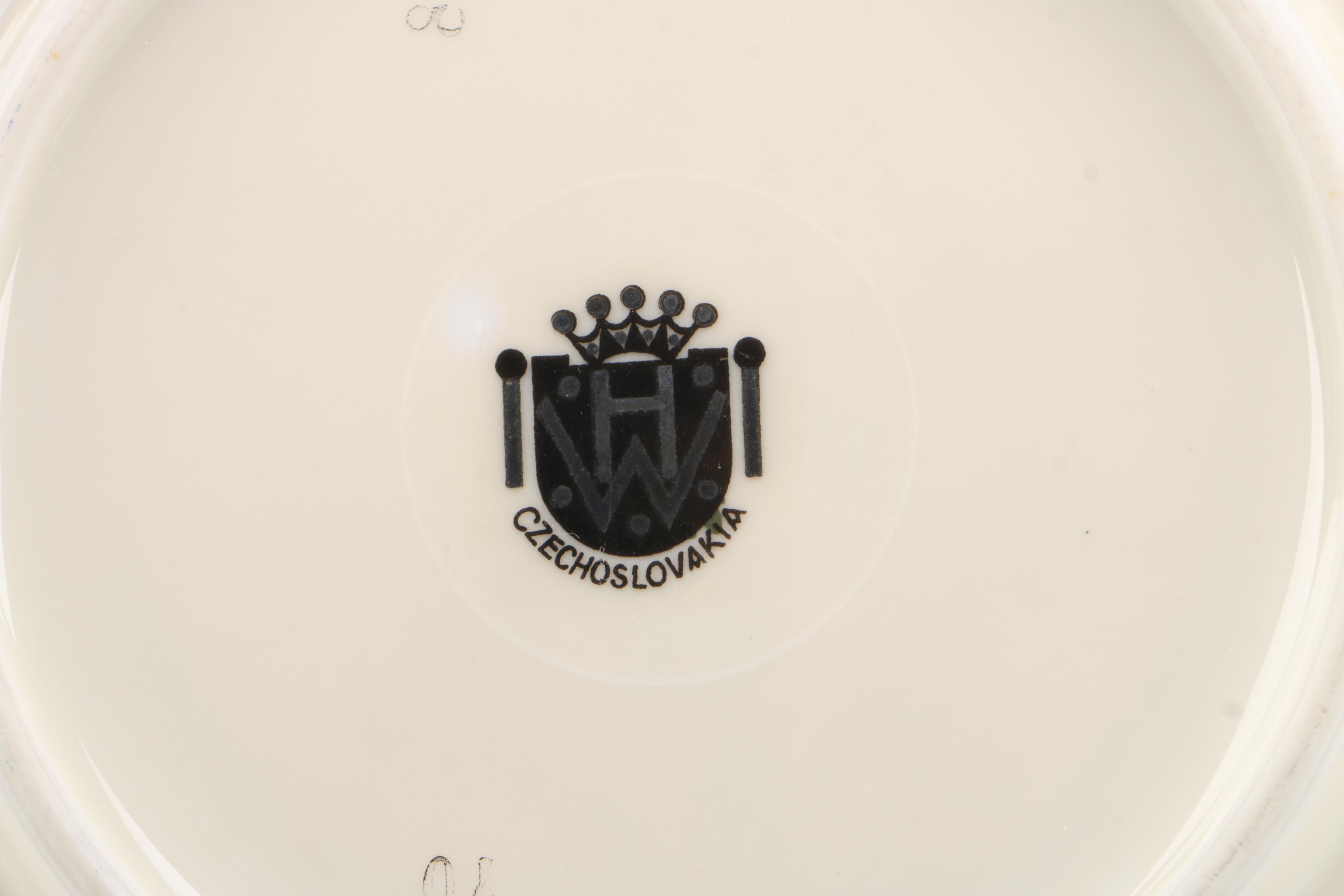 HW Czechoslovakian Cream Soup Bowls