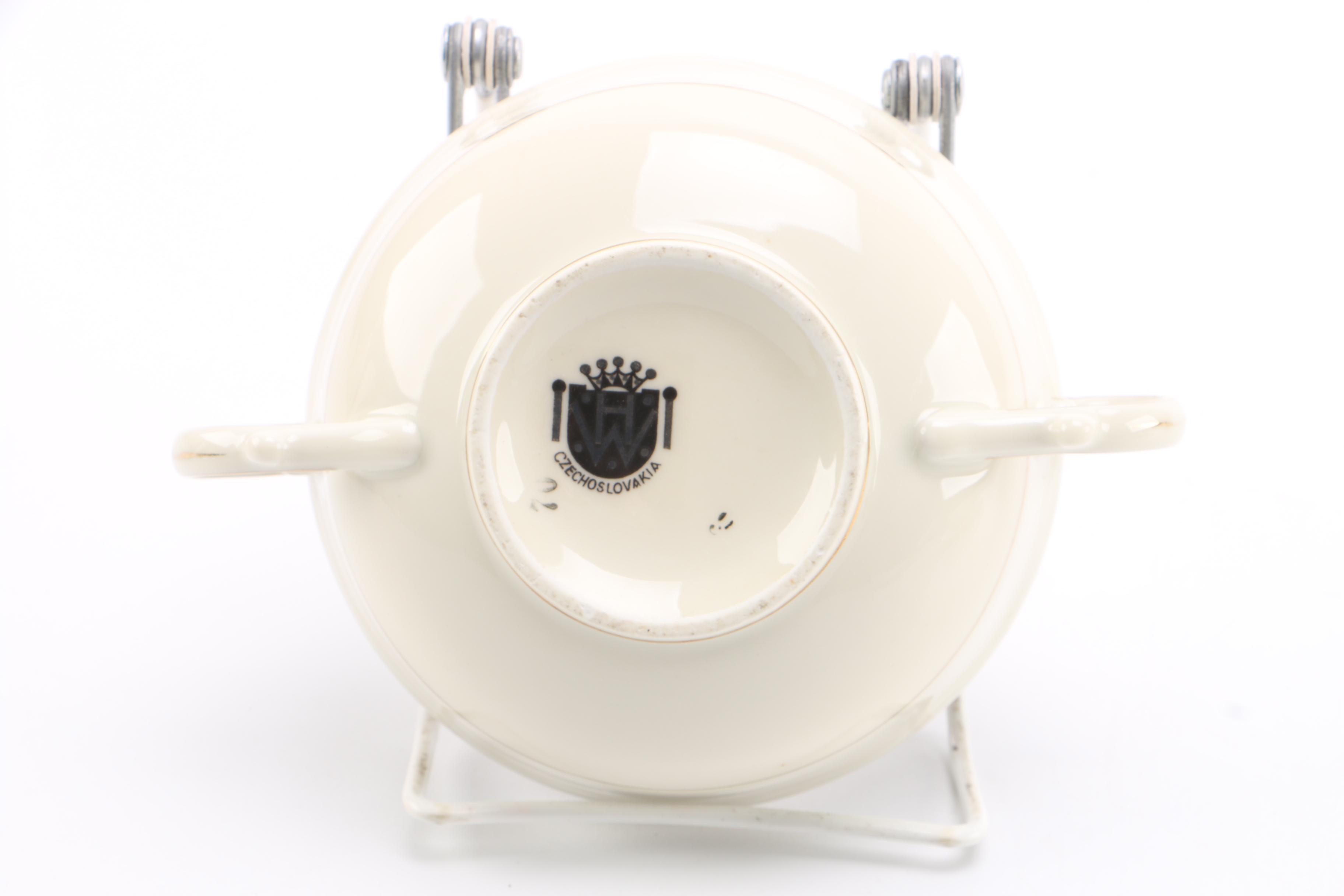 HW Czechoslovakian Cream Soup Bowls