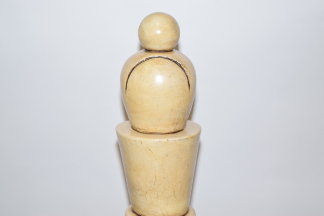 Tall Decorative Terracotta Bishop Chess Piece