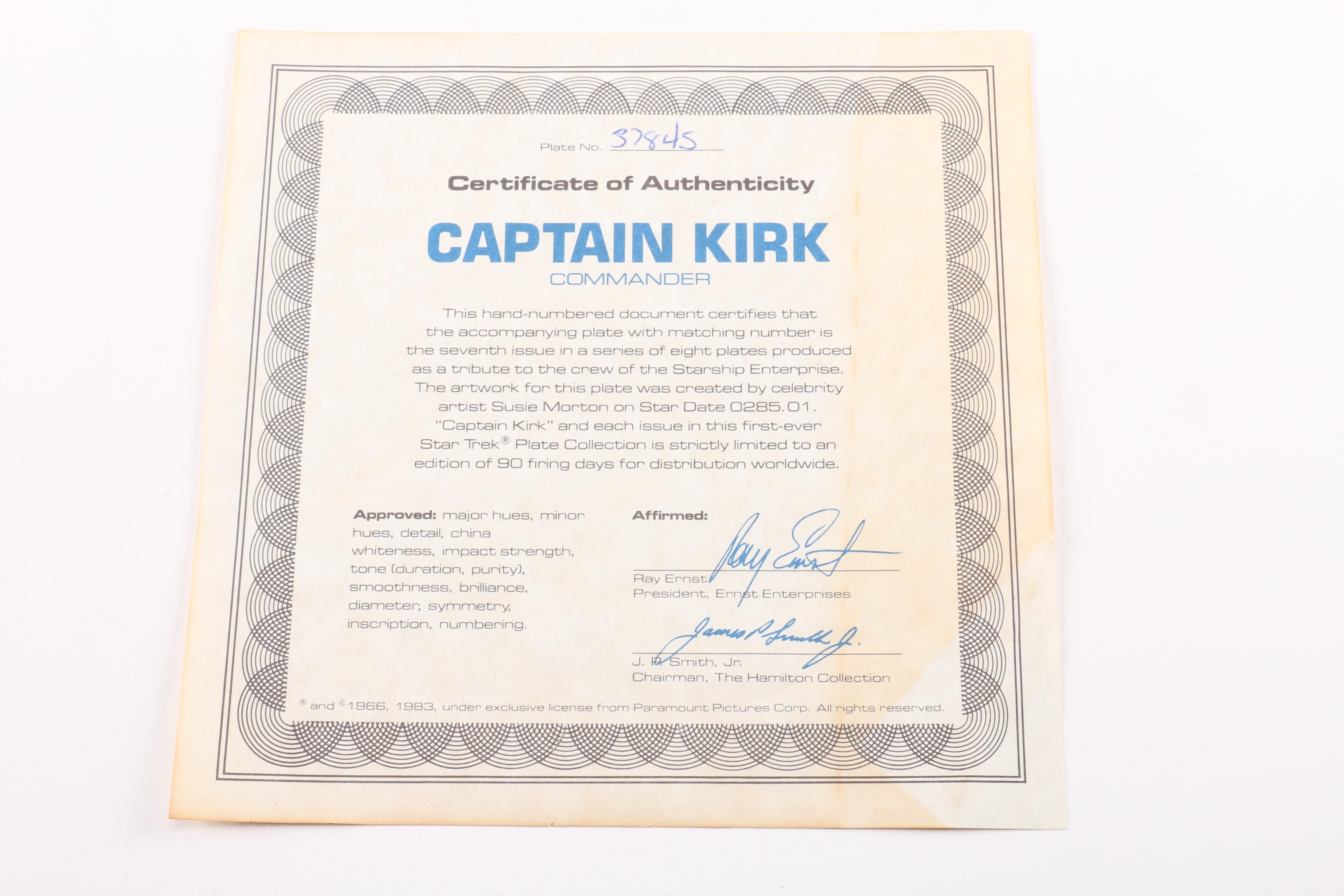 Collectible Star Trek Decorative Porcelain Plates