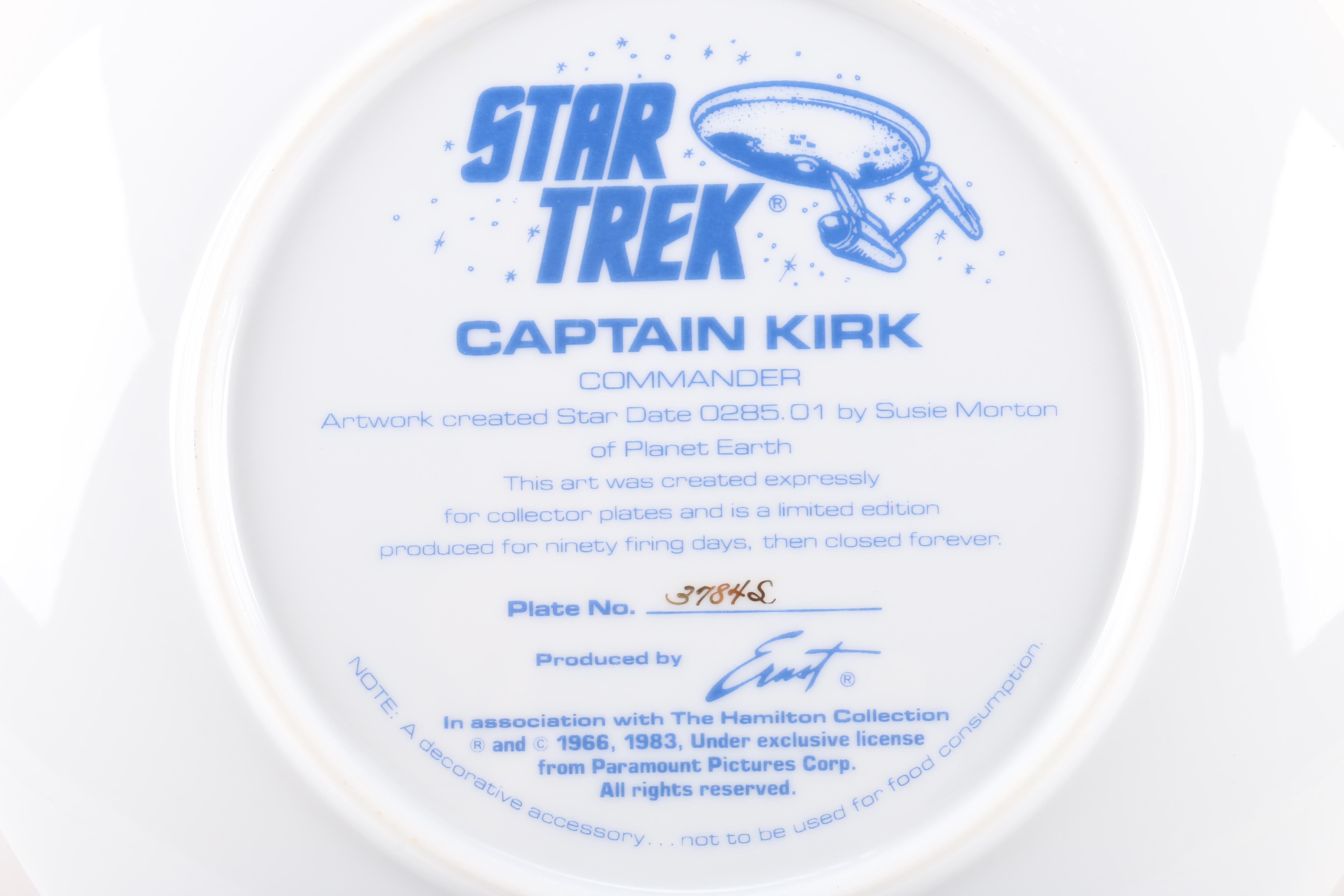 Collectible Star Trek Decorative Porcelain Plates