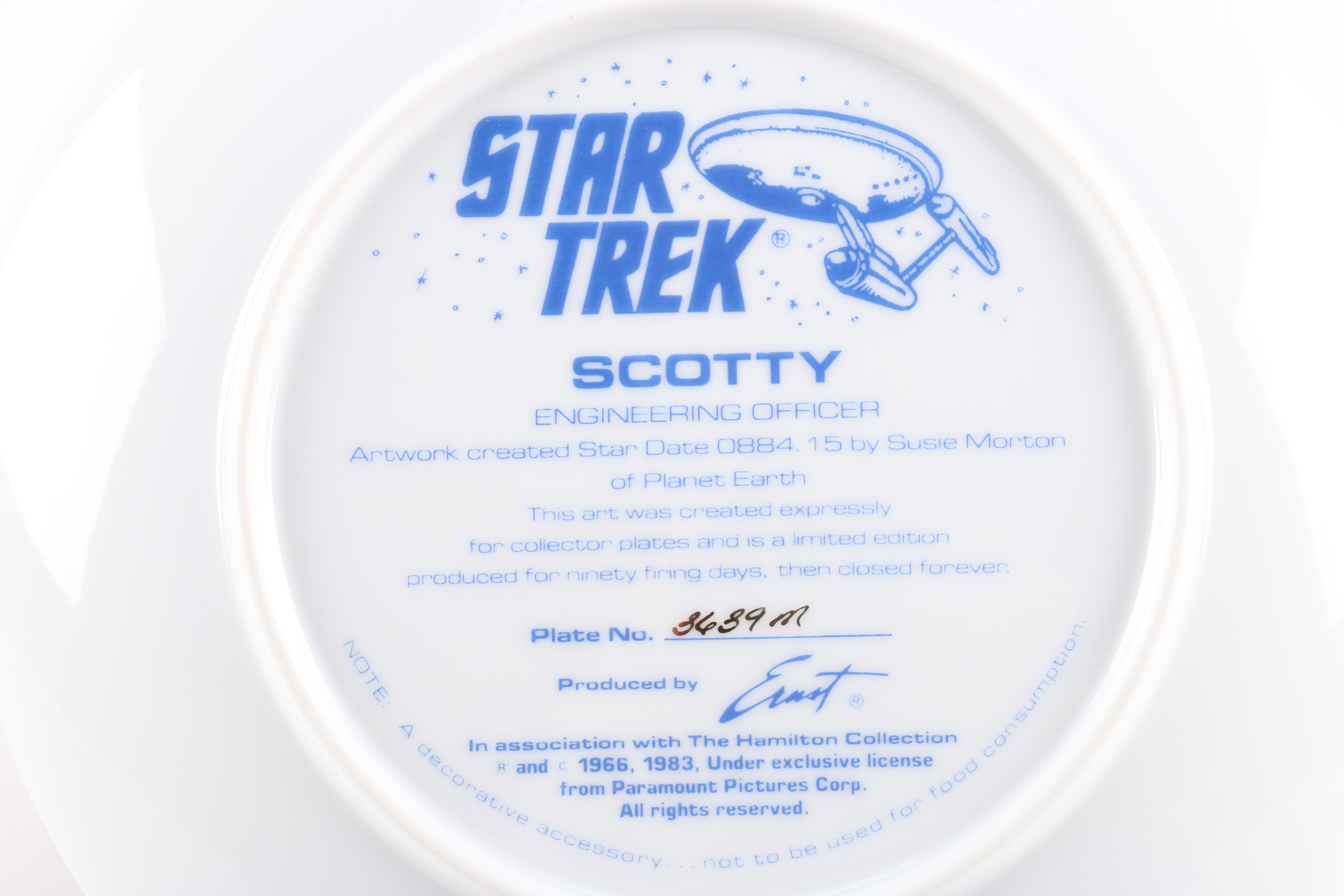 Collectible Star Trek Decorative Porcelain Plates