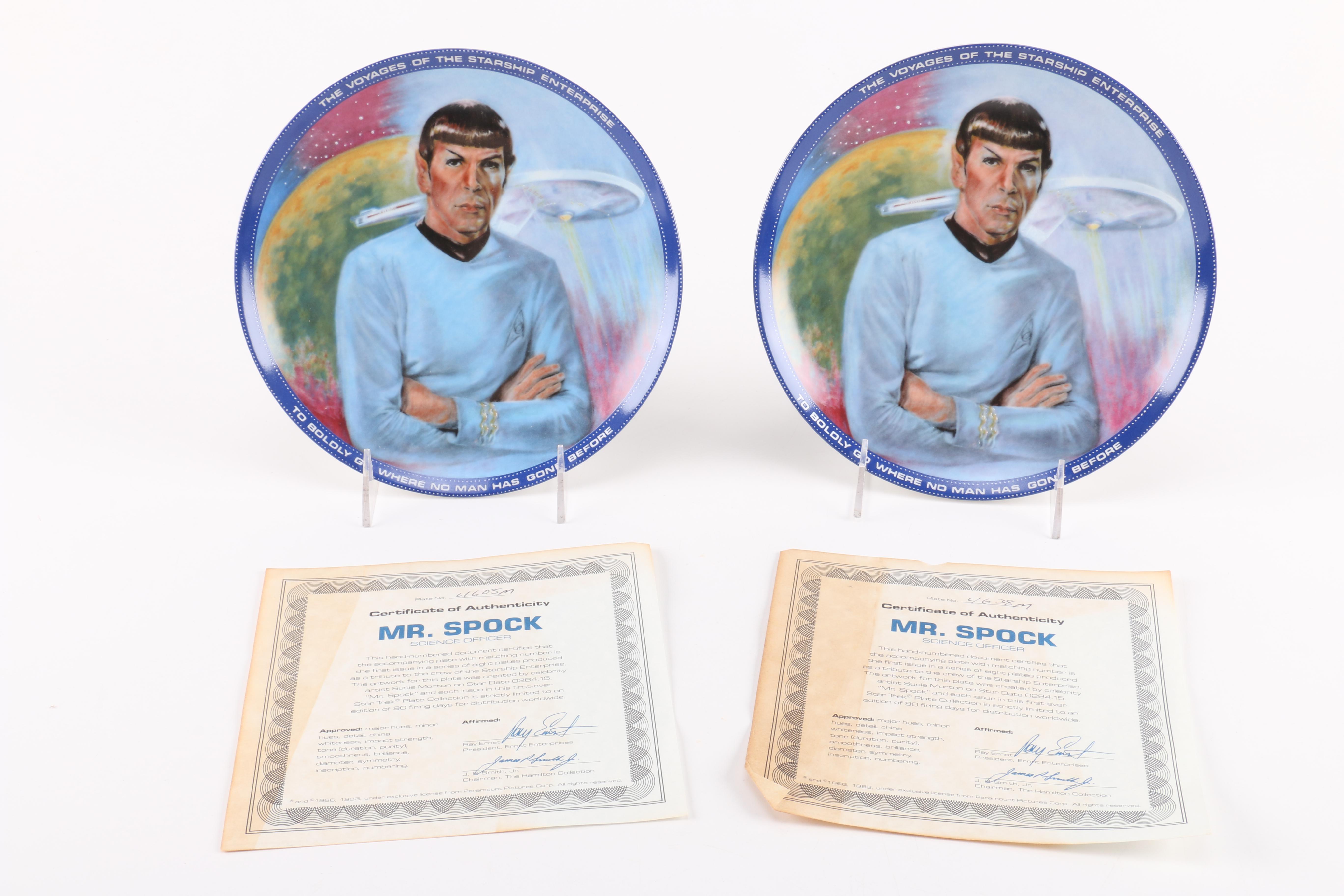Collectible Star Trek Decorative Porcelain Plates