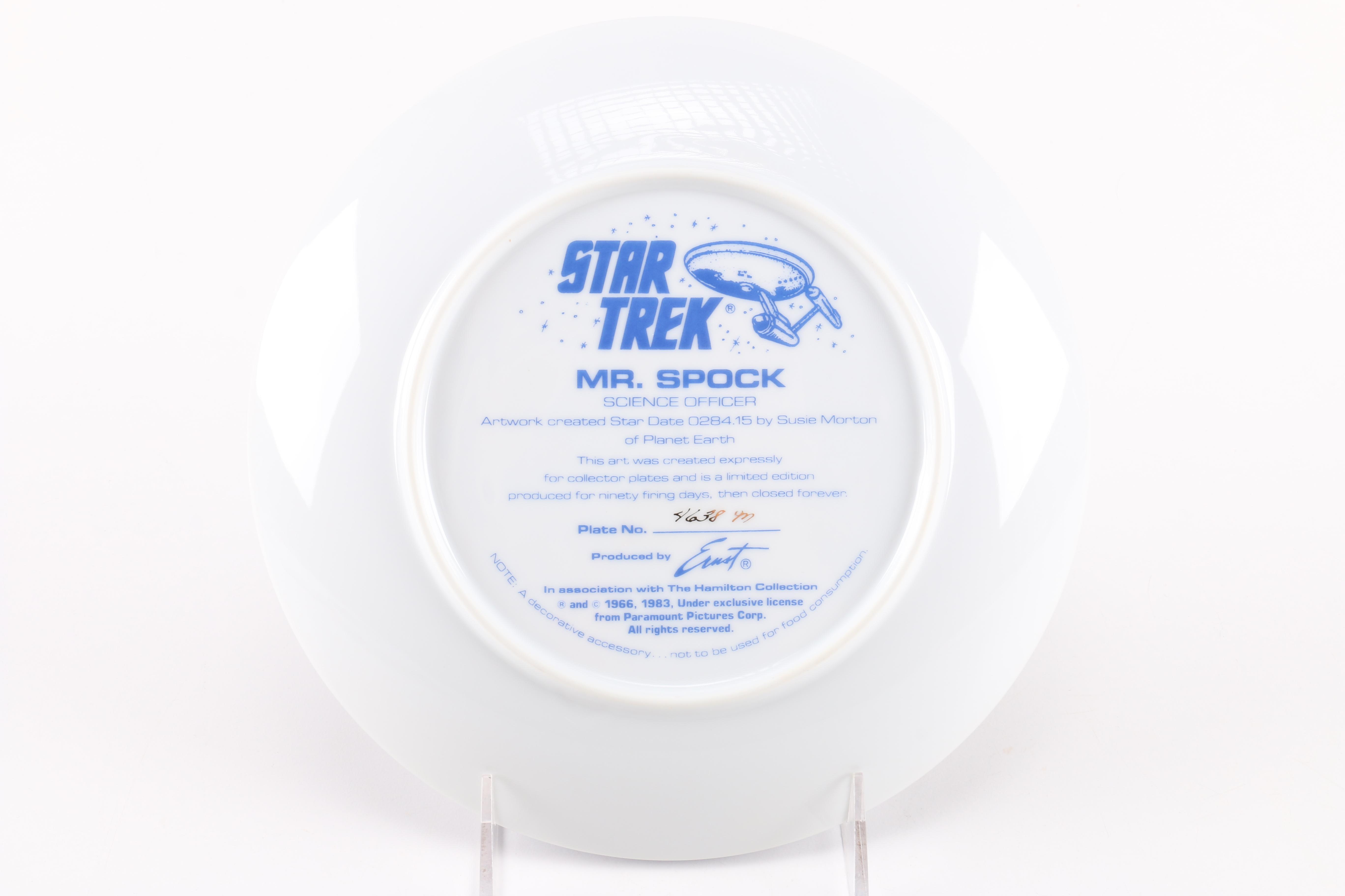Collectible Star Trek Decorative Porcelain Plates