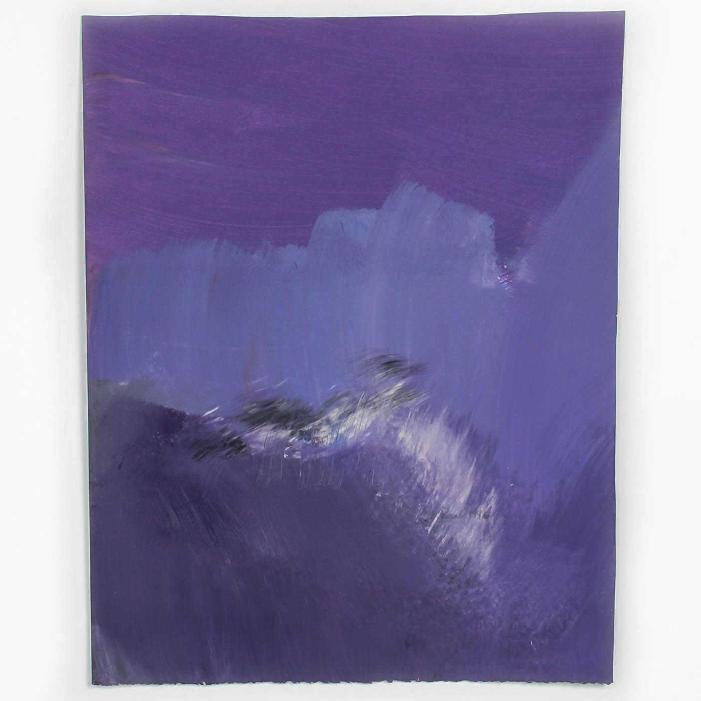 Signed Acrylic Painting on Paper "Amethyst Abstract"