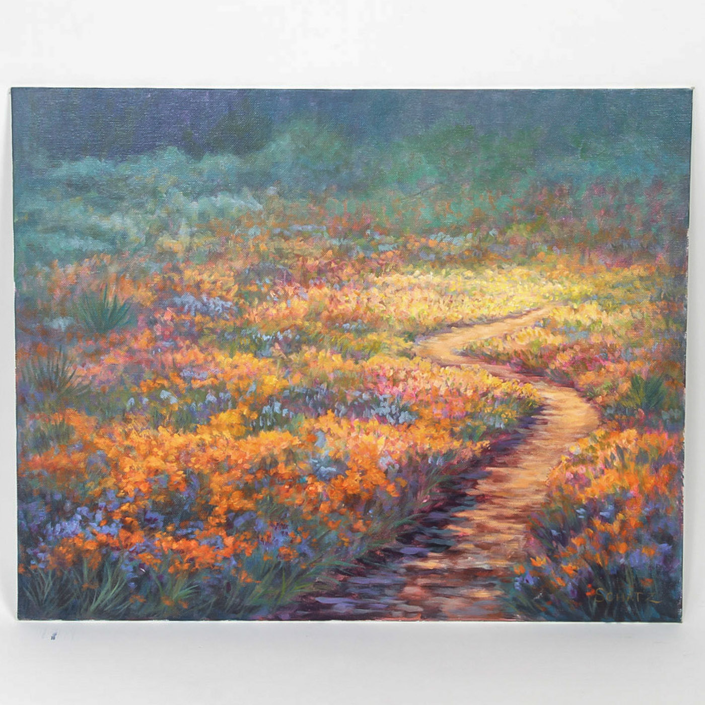 Margaret Schatz Robideaux Oil Painting on Canvas Board "California Springtime"