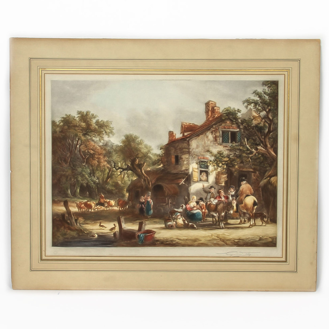 Eugene Tily Mezzotint After a Painting