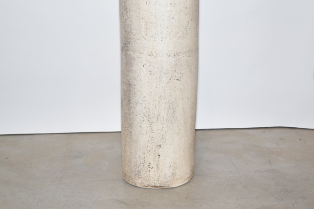 Cream Tone Cylindrical Terracotta Floor Vase
