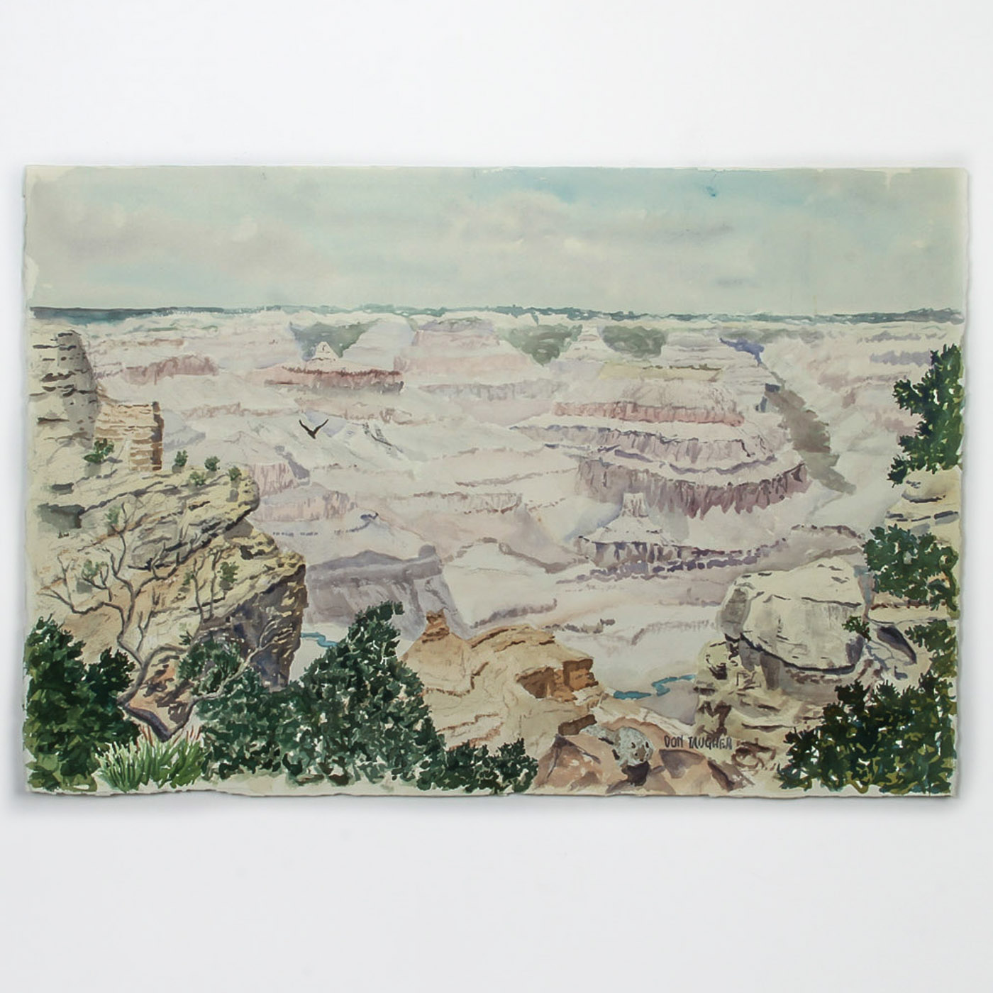 Don Taugher Watercolor Painting on Arches Paper "View of the Grand Canyon"