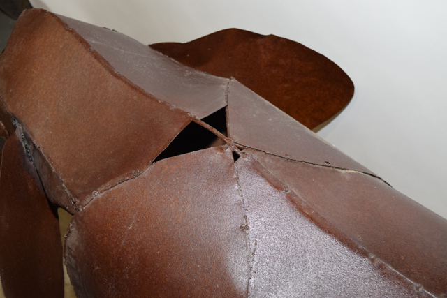 Large Rustic Folk Art Metalwork Elephant