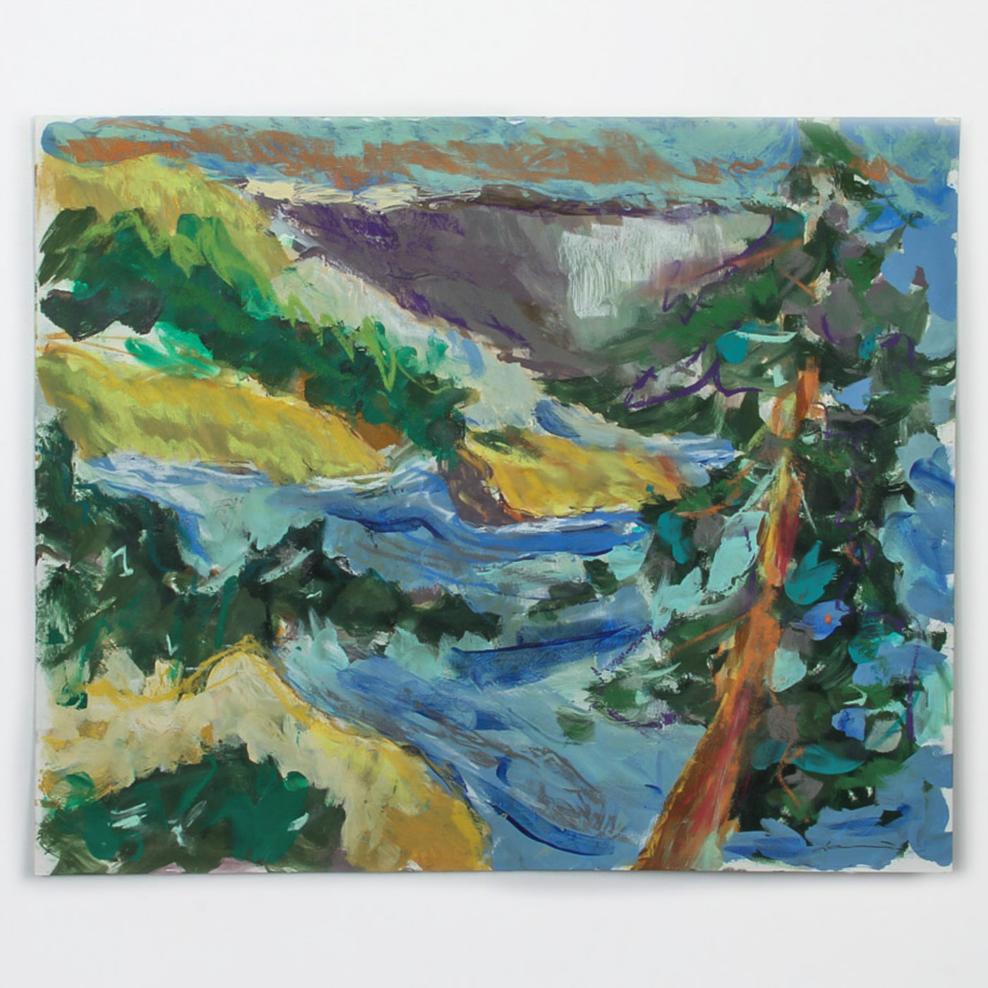 Robert Canete Oil and Pastel Painting on Paper "Big Sur Coast"