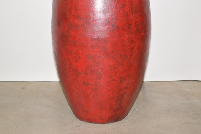 Scarlet Tone Ovoid Terracotta Floor Vase