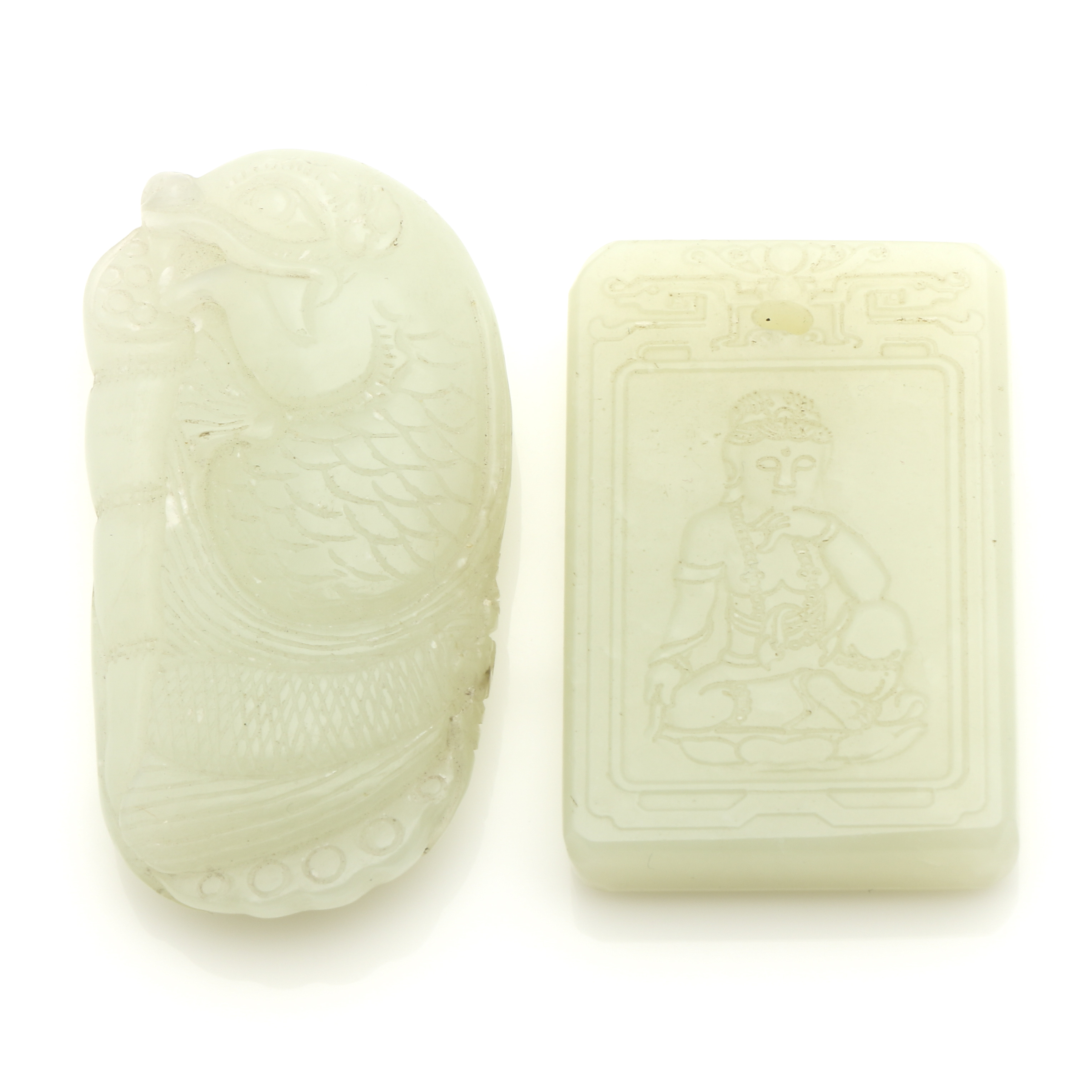 Bowenite Accessories Including Hair Sticks and Pendants