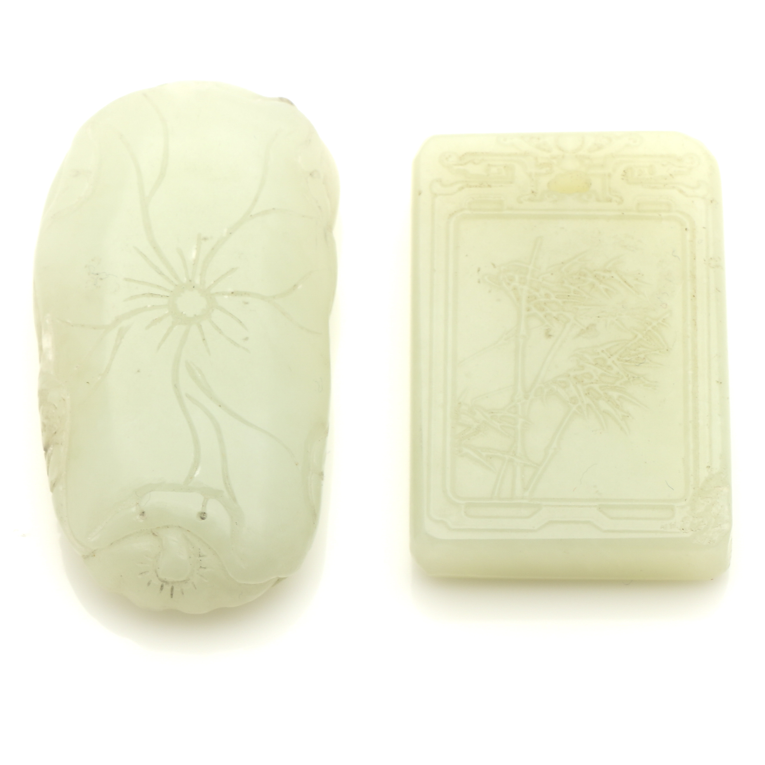 Bowenite Accessories Including Hair Sticks and Pendants