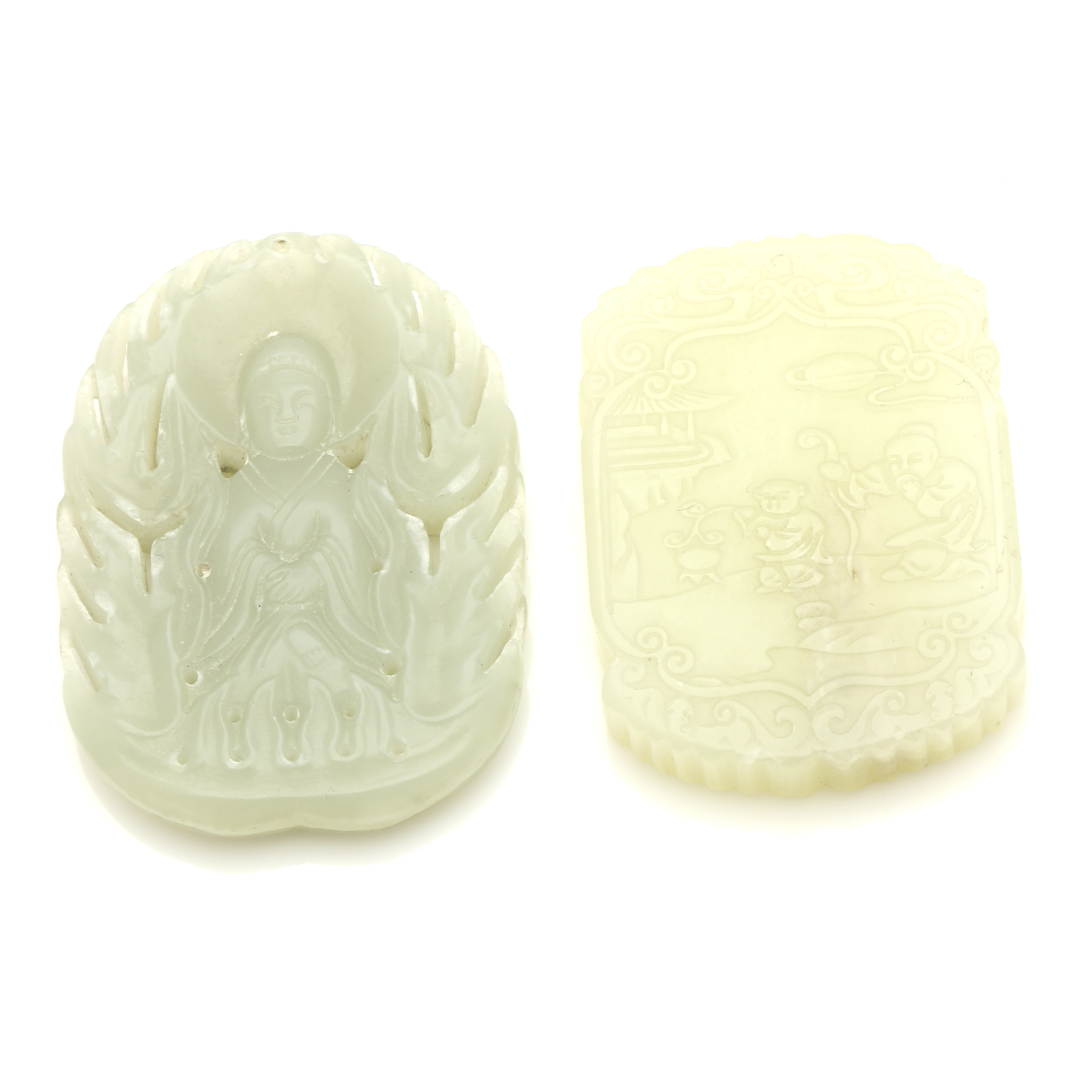 Bowenite Accessories Including Hair Sticks and Pendants