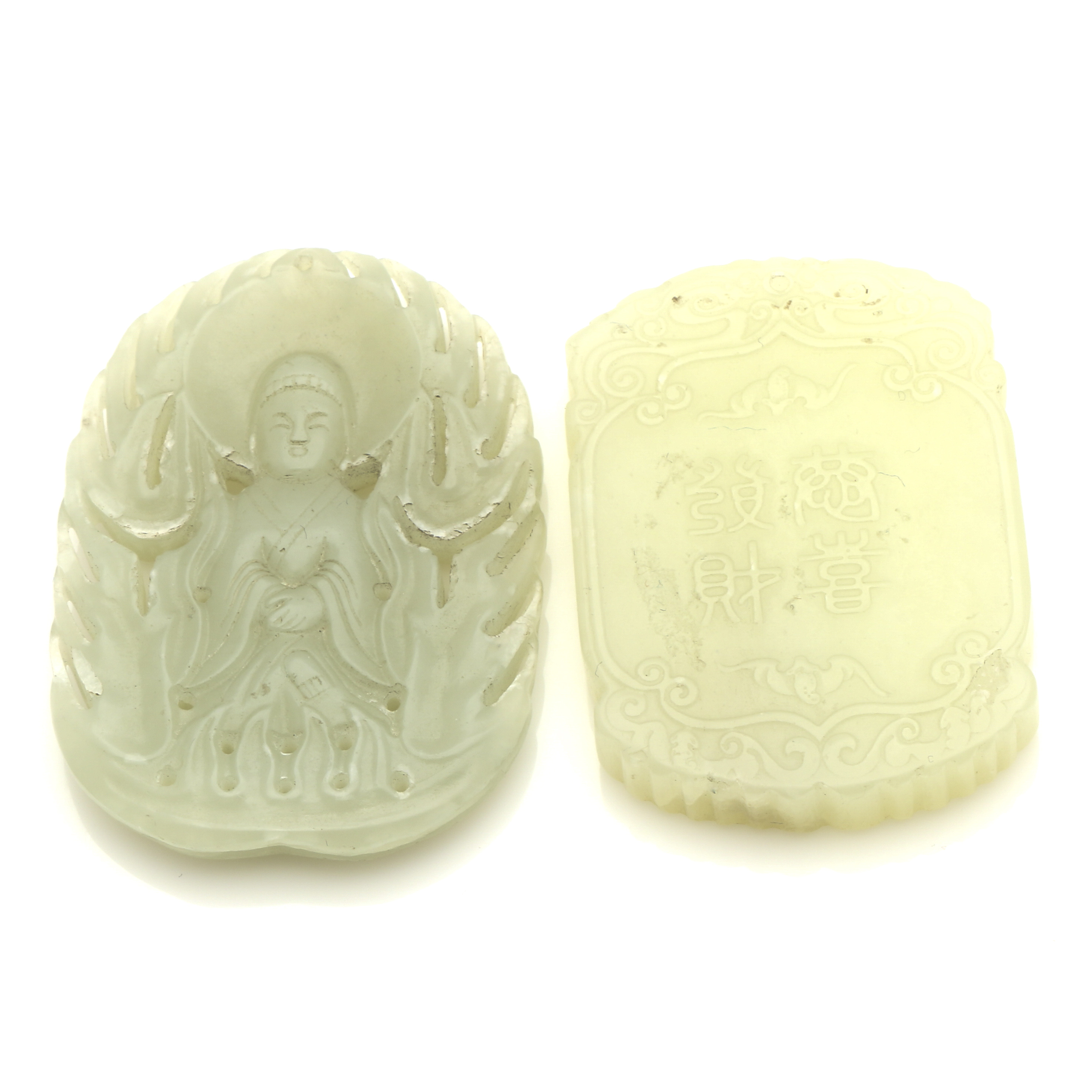 Bowenite Accessories Including Hair Sticks and Pendants