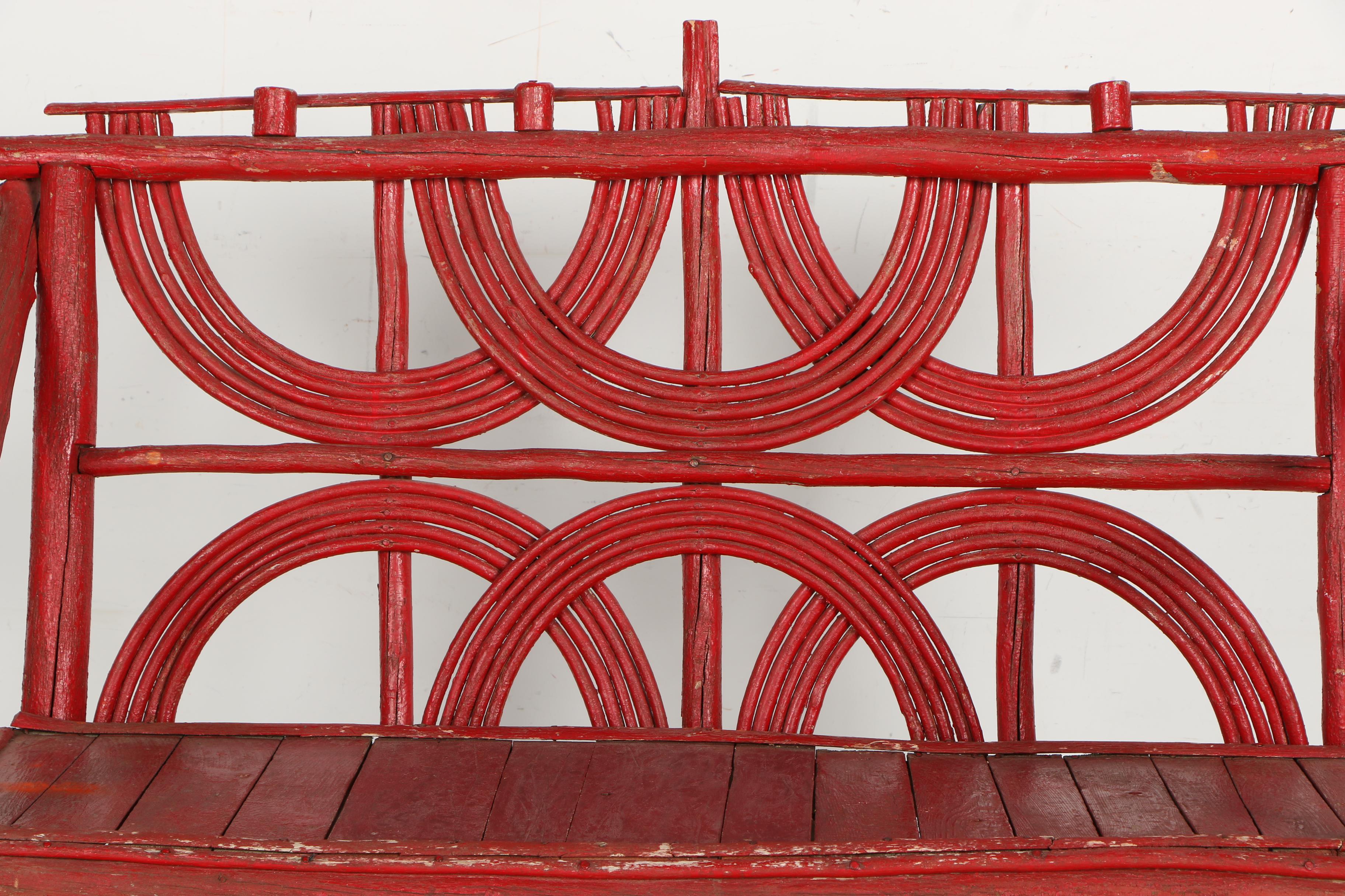 Rustic Bentwood Bench