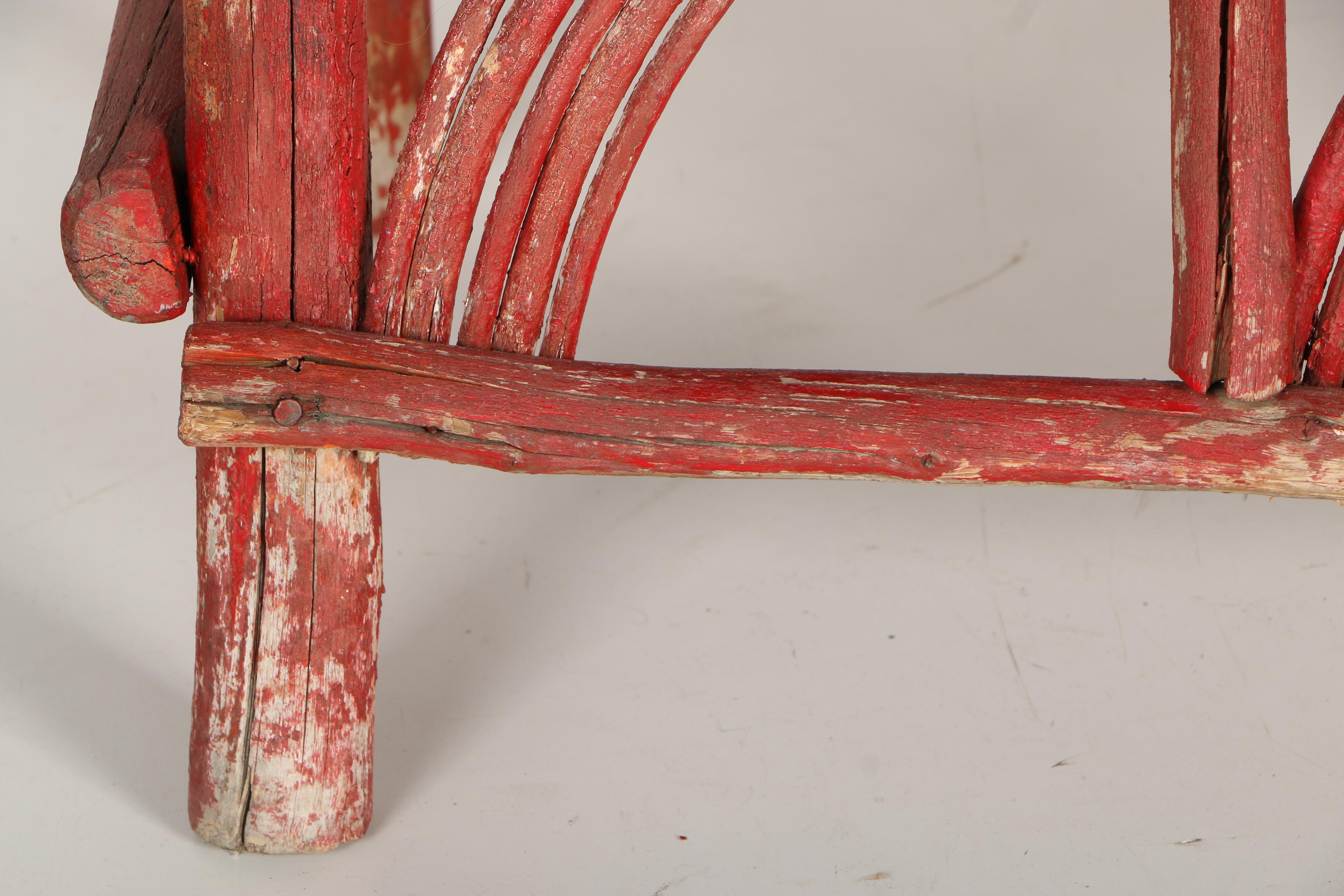 Rustic Bentwood Bench