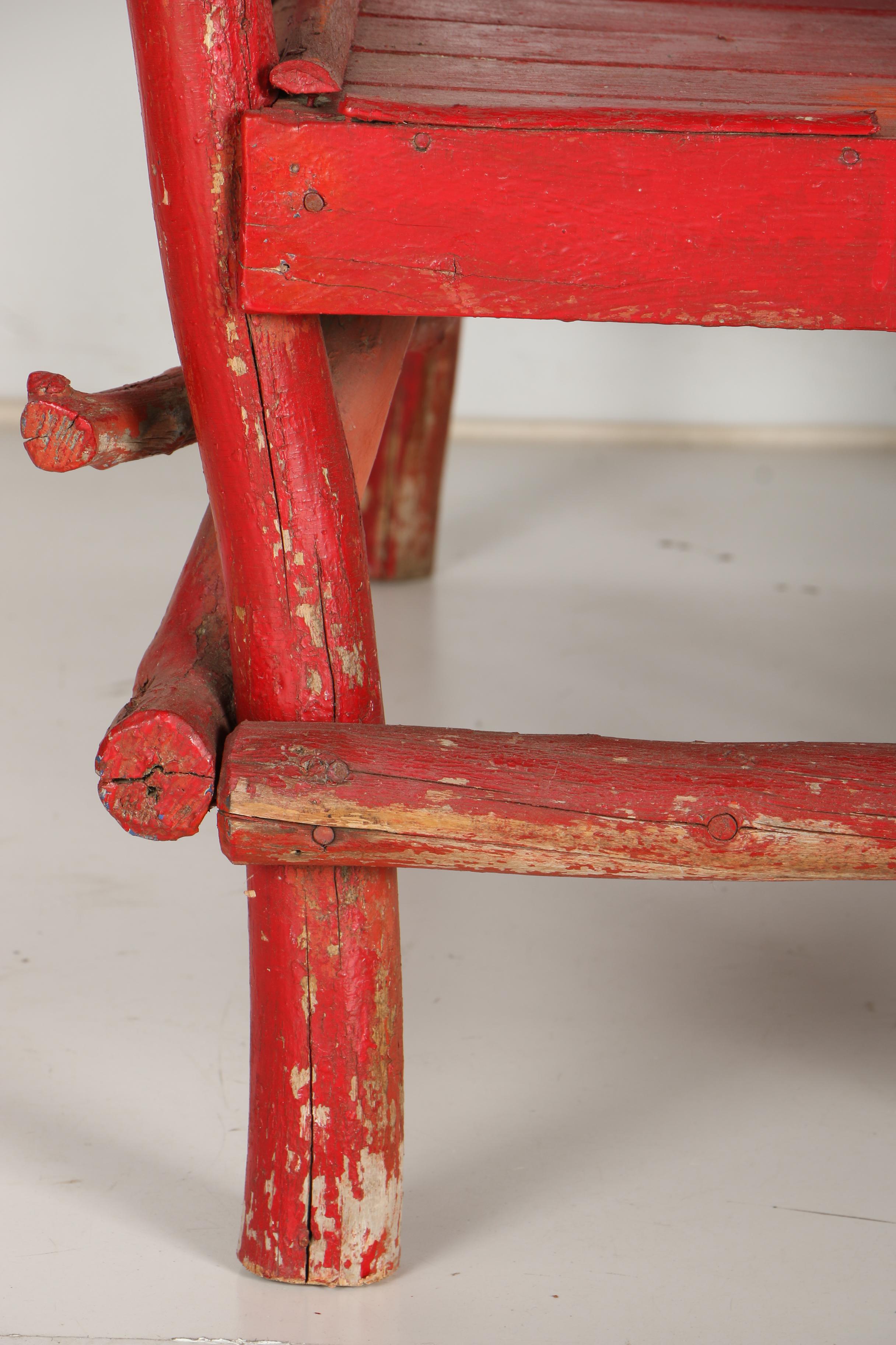 Rustic Bentwood Bench