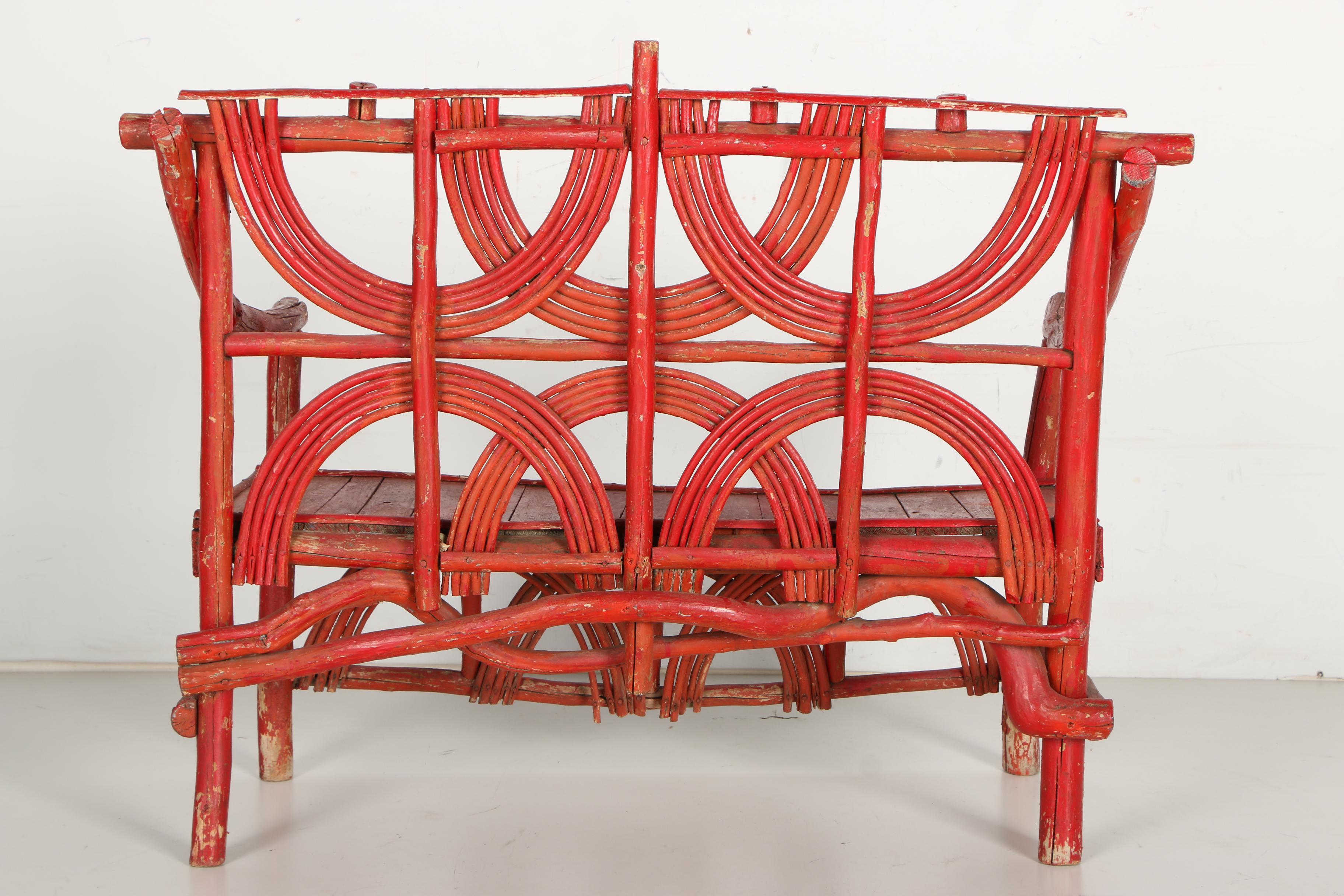 Rustic Bentwood Bench