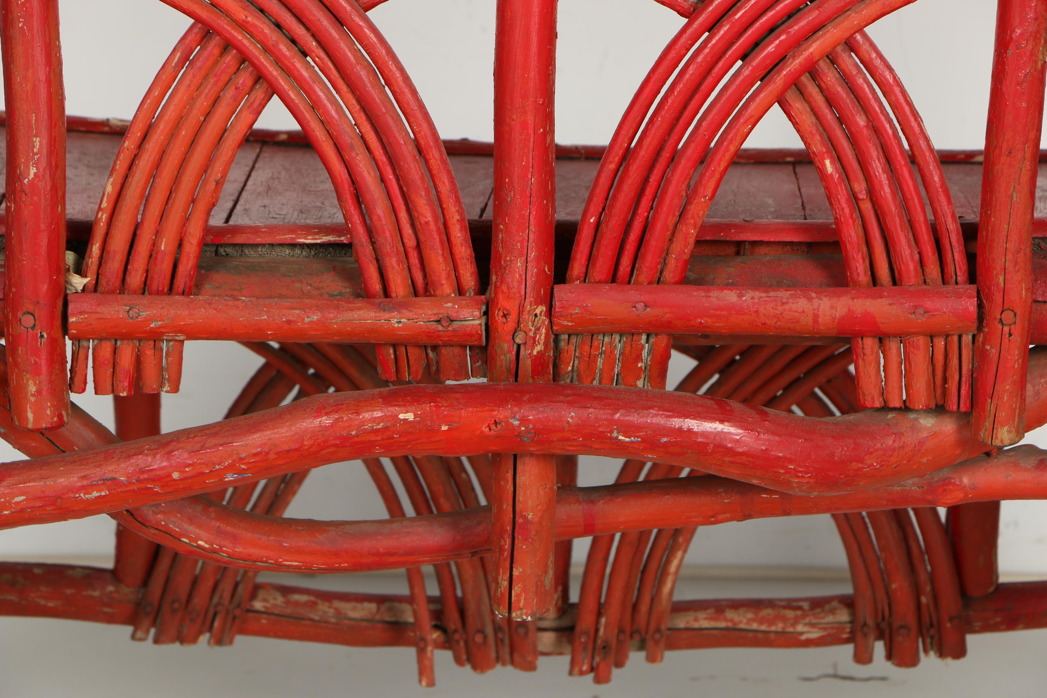 Rustic Bentwood Bench