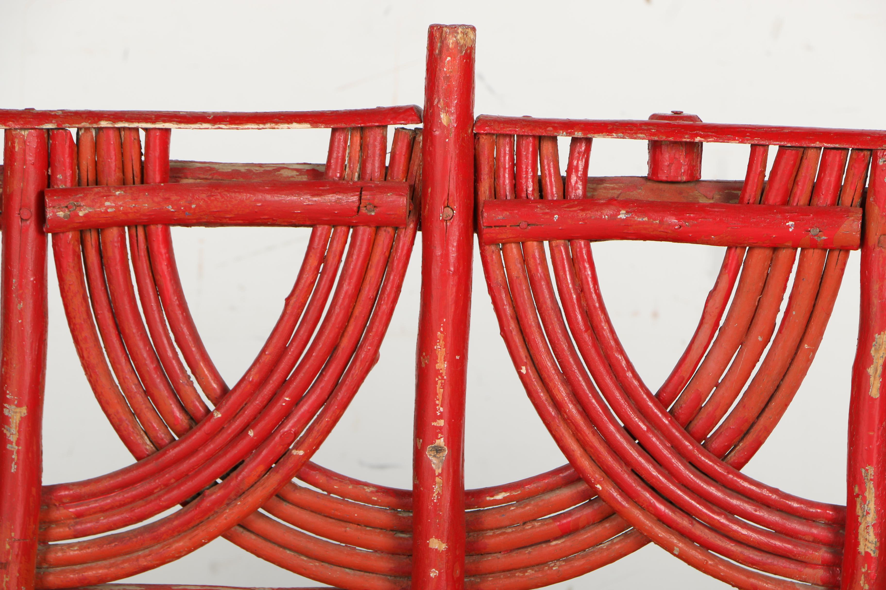 Rustic Bentwood Bench