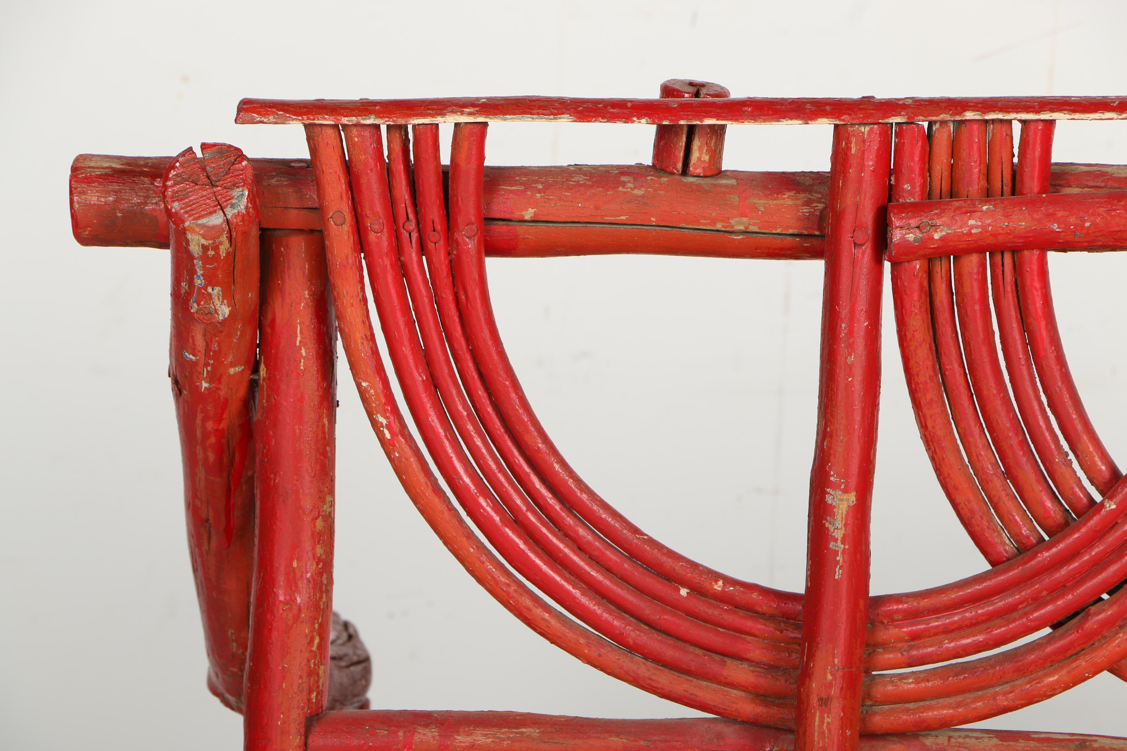 Rustic Bentwood Bench