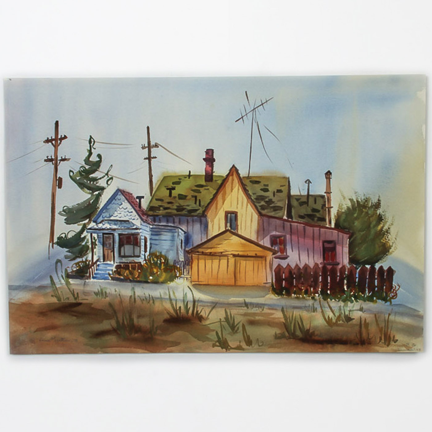 Jane Martin Watercolor Painting on Paper "Pacific Grove, California"