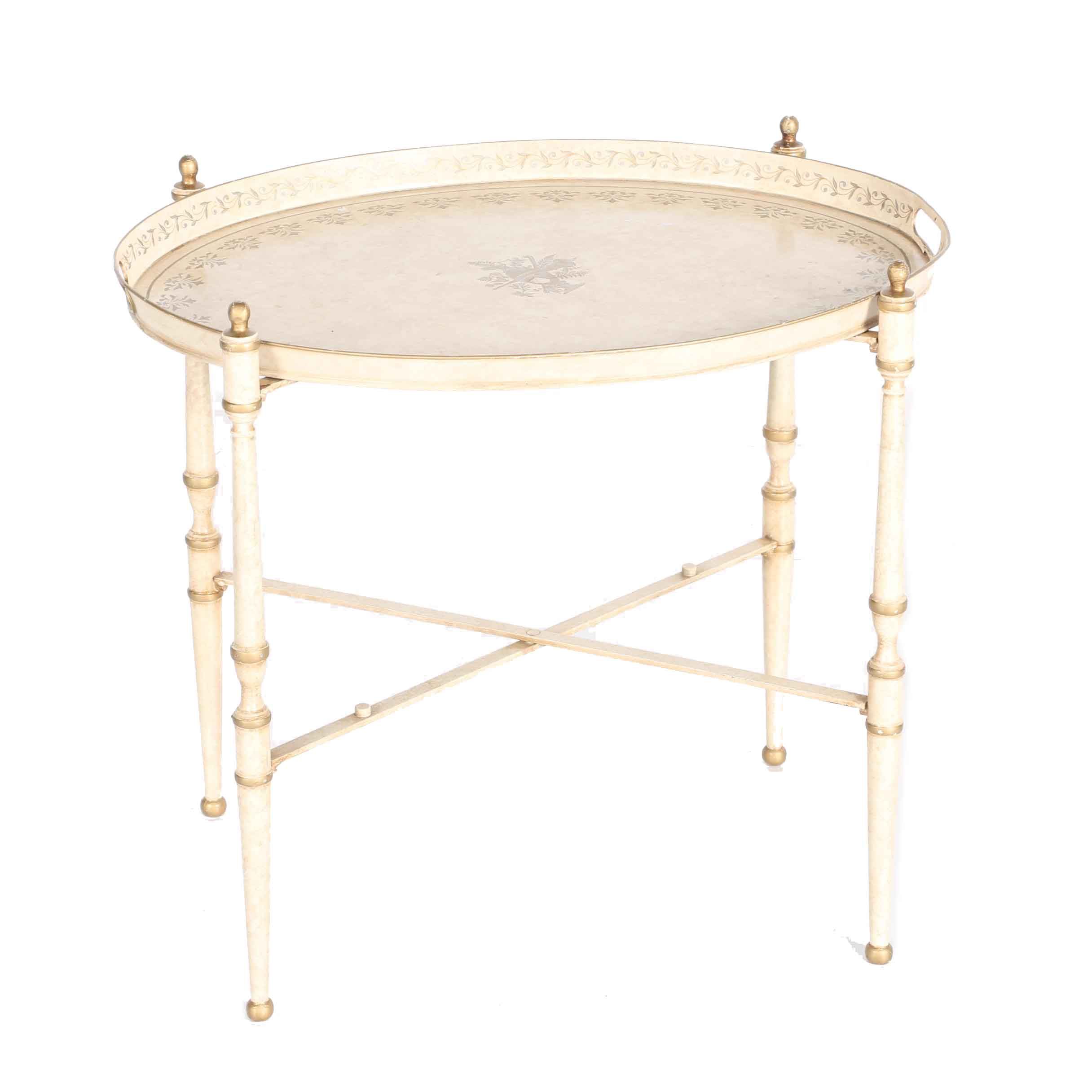 Italian Tole-Decorated Tray Table
