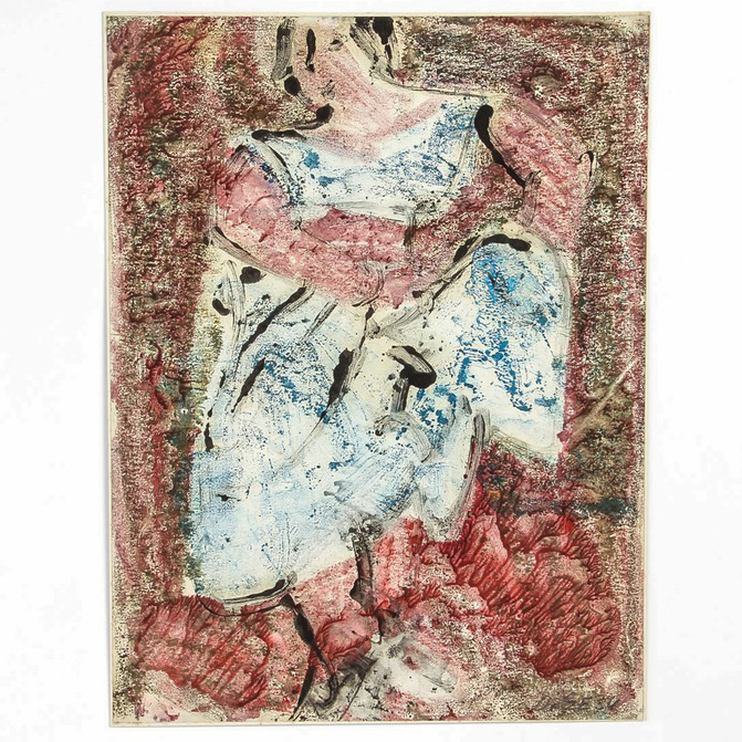 Victor Di Gesu Monotype on Paper Card "Blue Dancer"