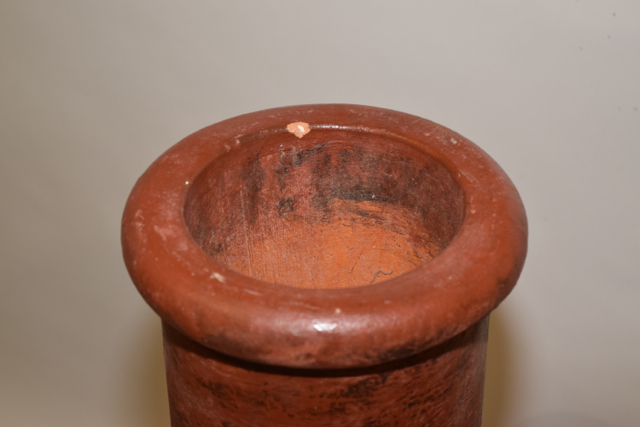 Rust Tone Terra Cotta Chimenea on Metalwork Stand