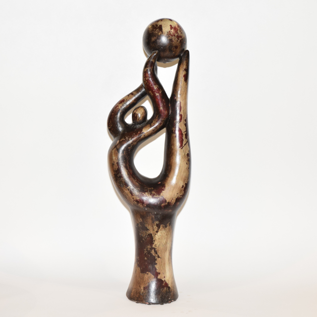 Abstract Figural Terracotta Sculpture "The Juggler" by Martin Garcia