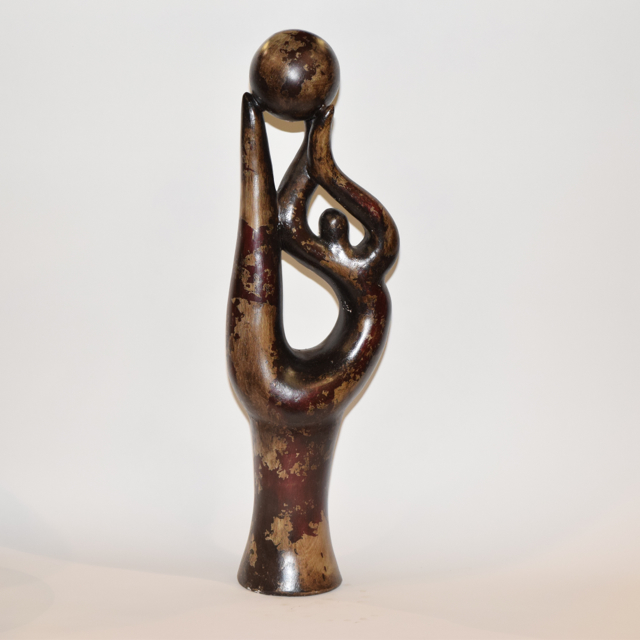 Abstract Figural Terracotta Sculpture "The Juggler" by Martin Garcia