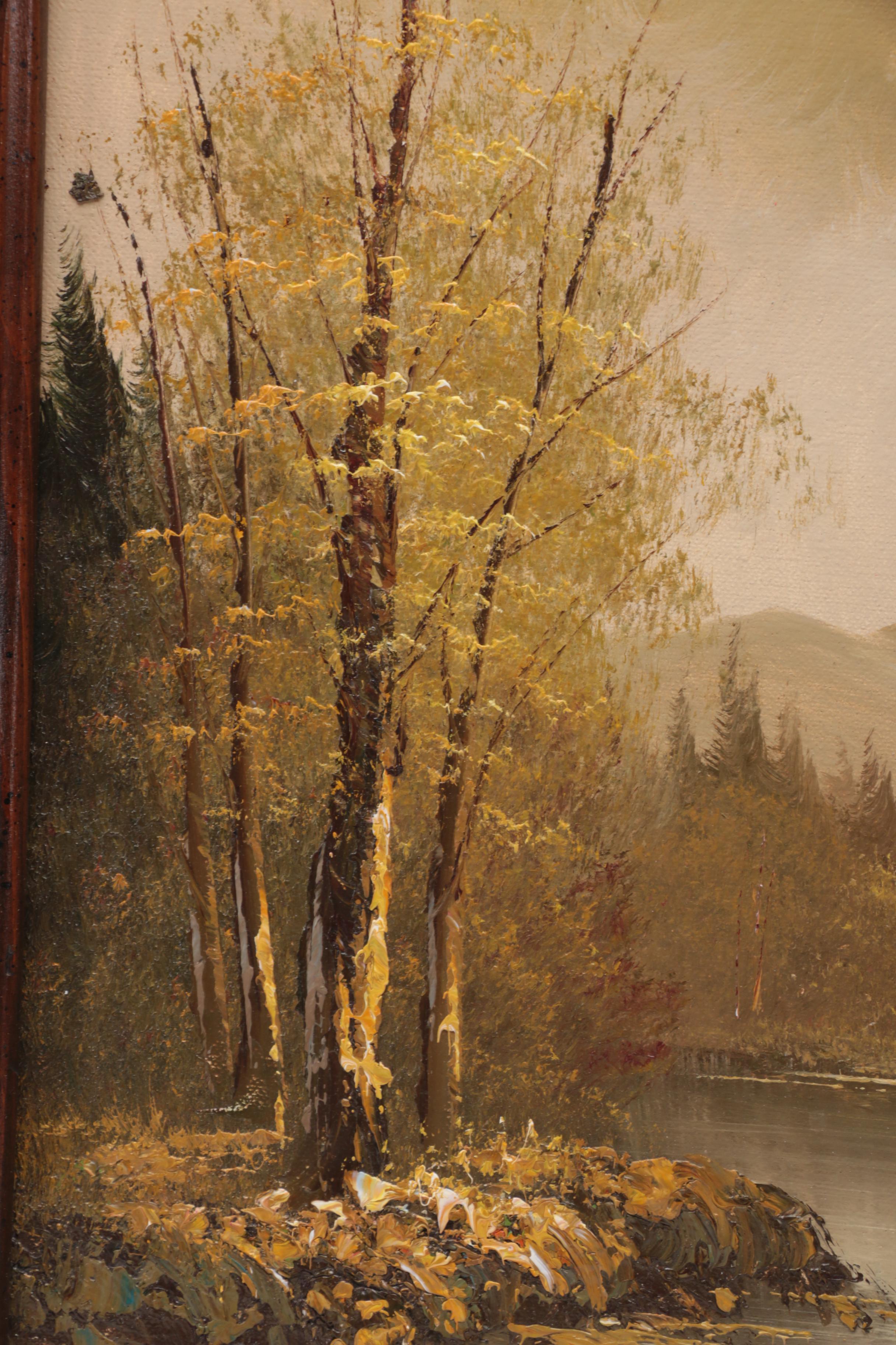 Antonio Oil on Canvas Landscape Painting