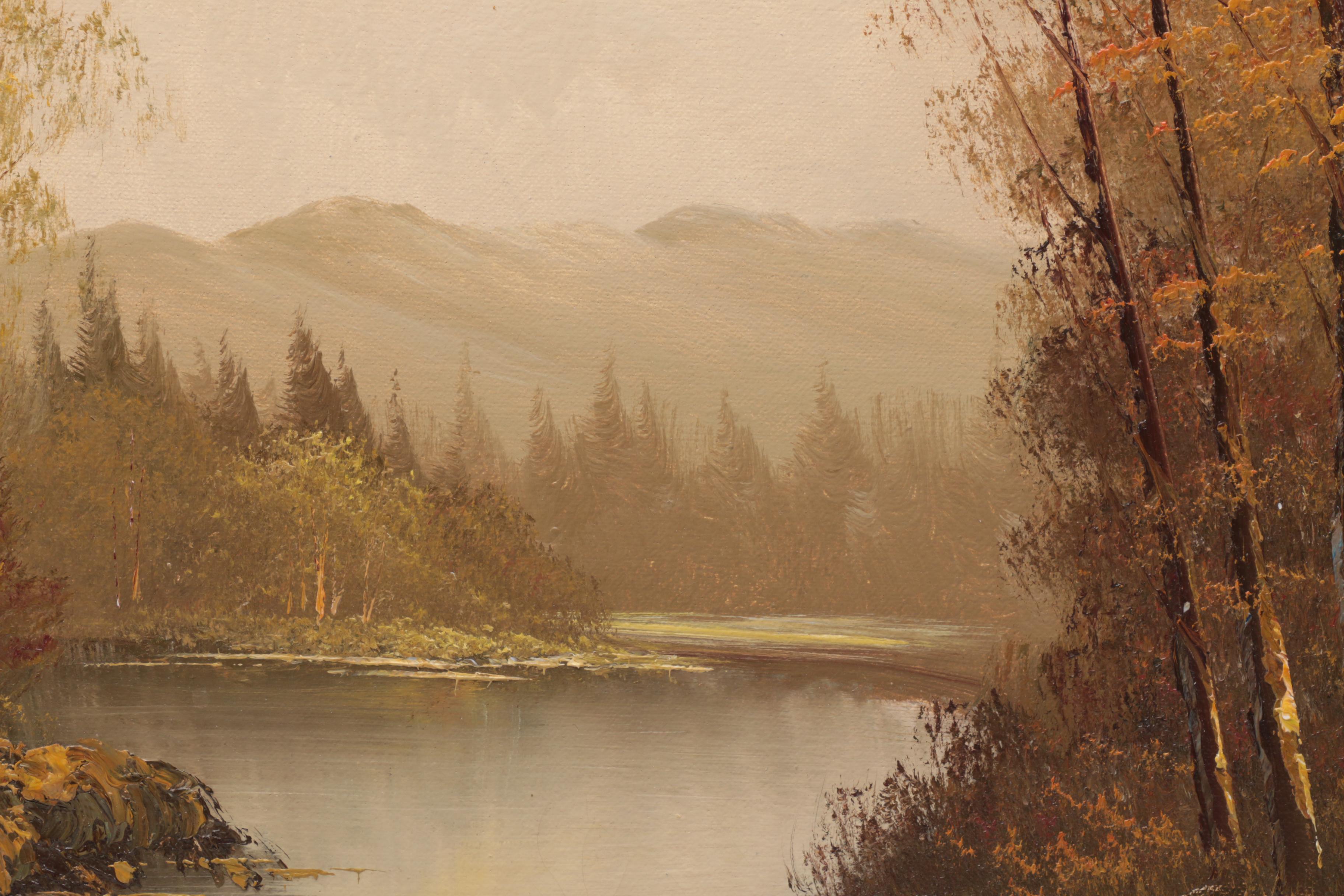 Antonio Oil on Canvas Landscape Painting