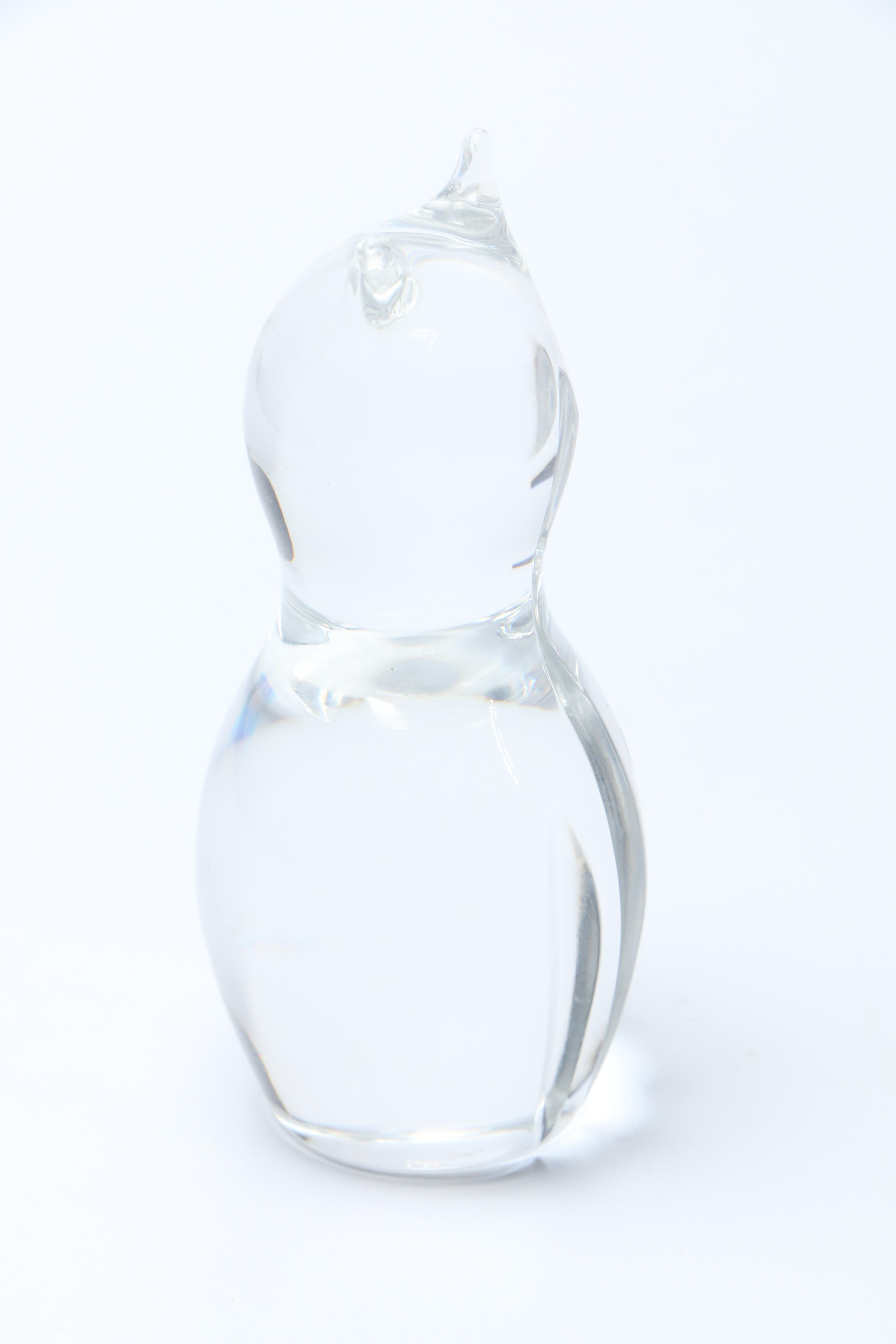 Spode Glass Cat Paperweights