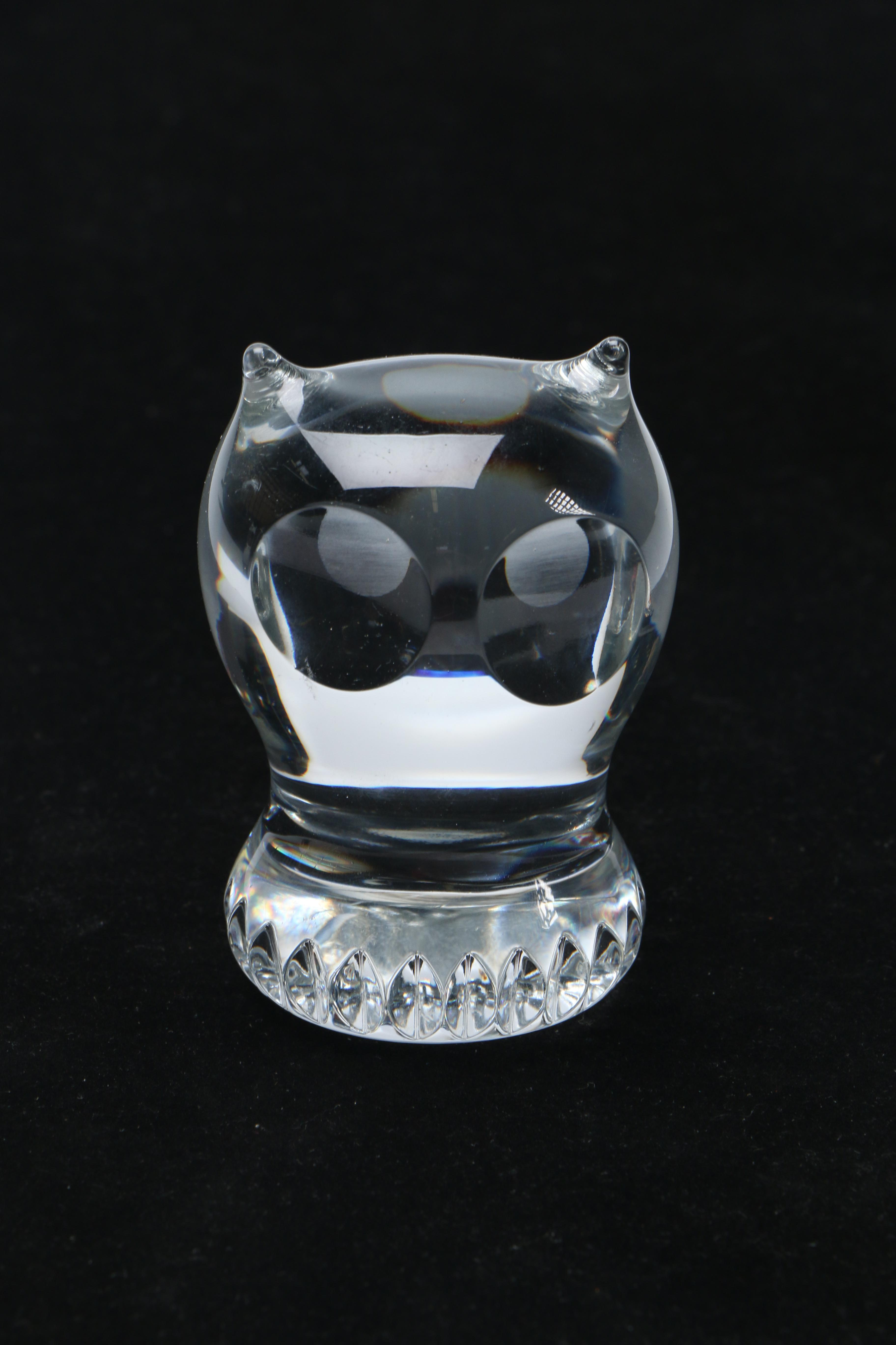 Spode Glass Cat Paperweights