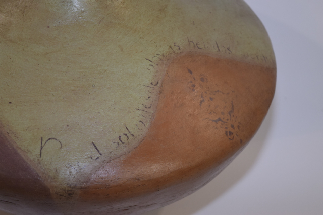 Genie Style Orange and Cream Tone Terracotta Vase