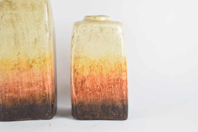 Square Tapered Terracotta Vases