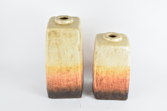 Square Tapered Terracotta Vases