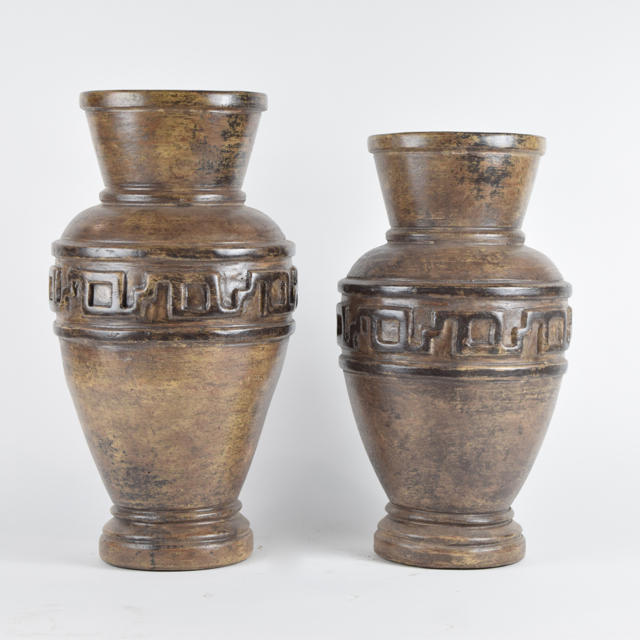 Brown Mesoamerican Style Terracotta Urns