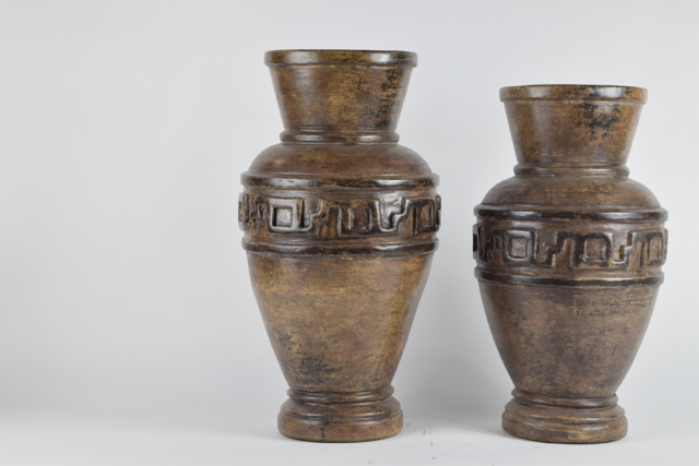 Brown Mesoamerican Style Terracotta Urns