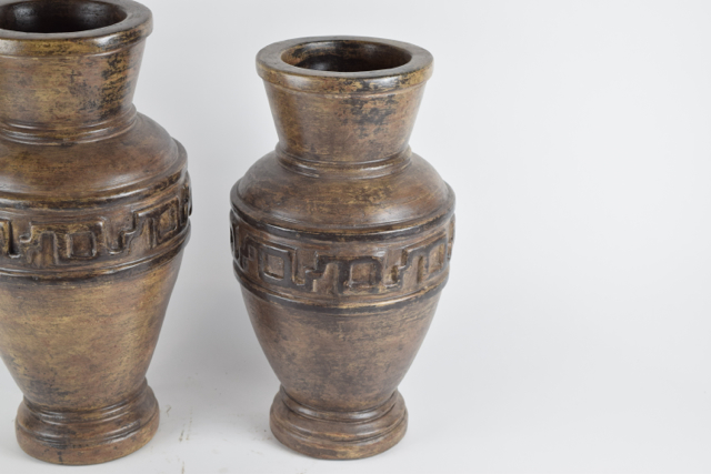 Brown Mesoamerican Style Terracotta Urns