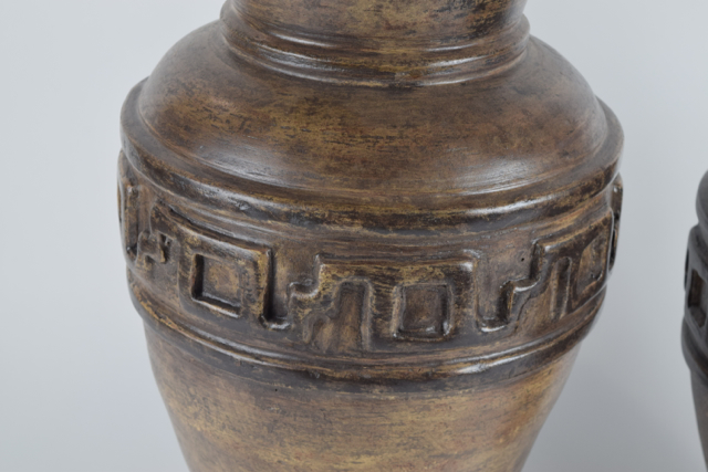 Brown Mesoamerican Style Terracotta Urns