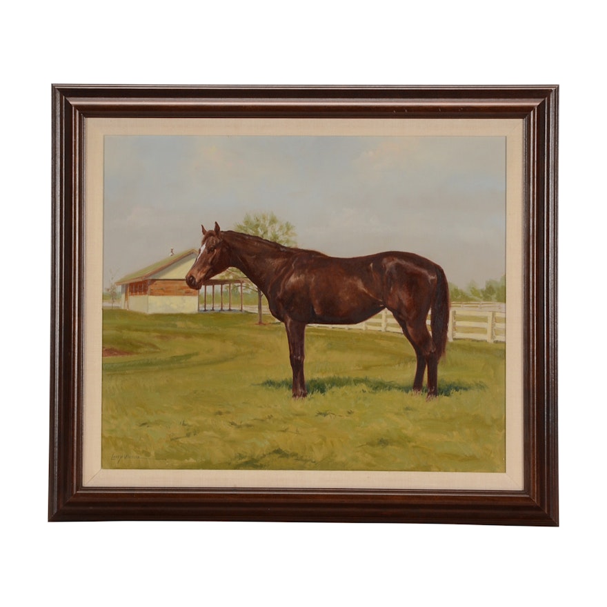 Larry Wheeler Original Equine Portrait Oil on Canvas
