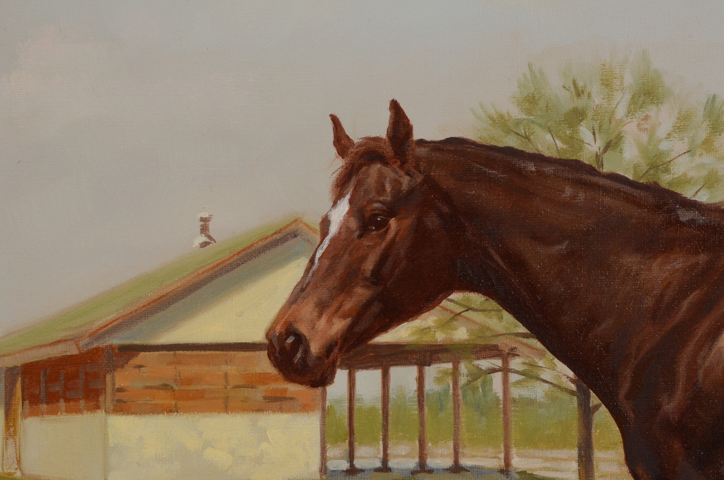 Larry Wheeler Original Equine Portrait Oil on Canvas