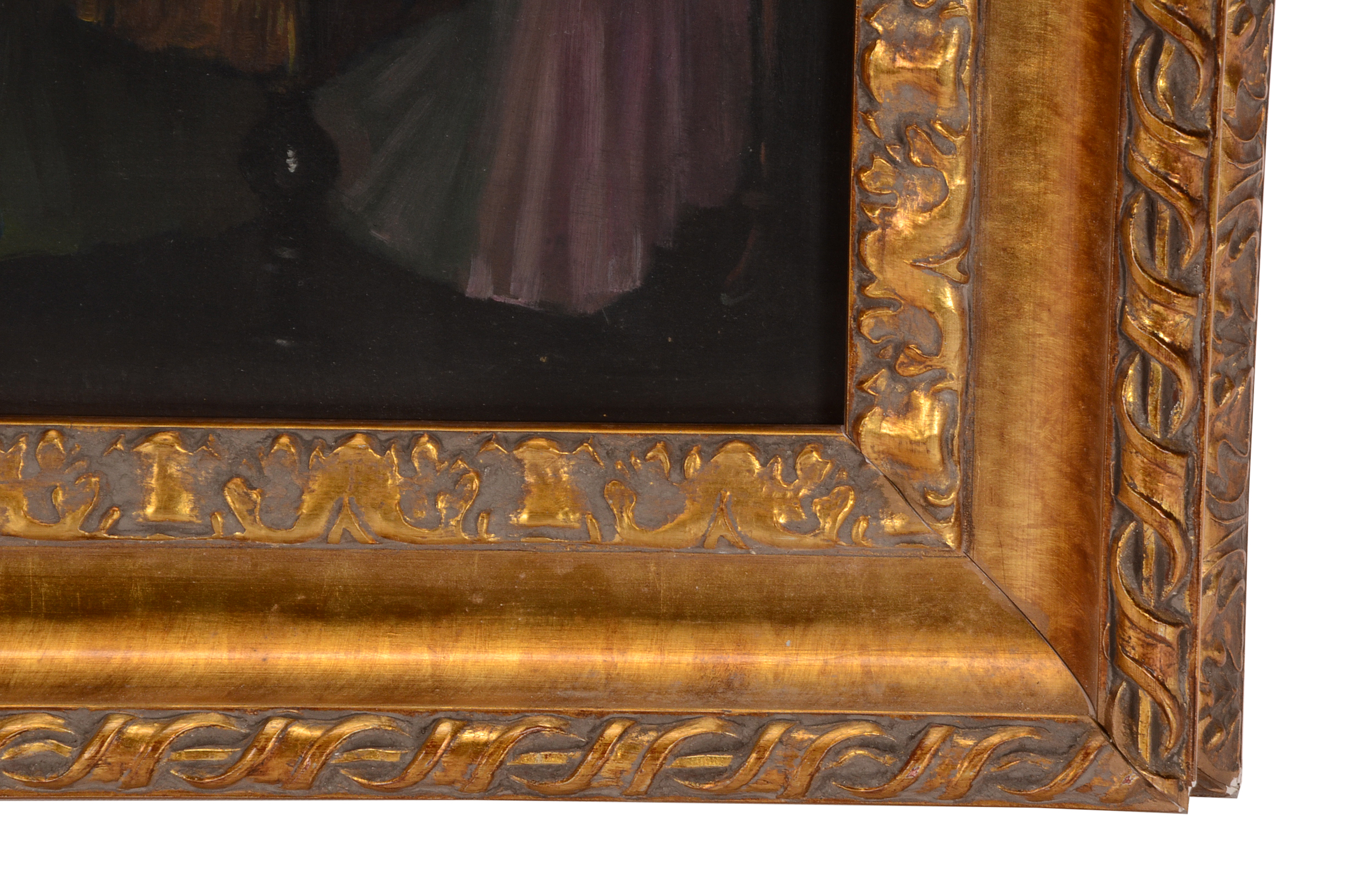 After Irving Ramsay Wiles Oil on Copper Sheet "The Sonata"