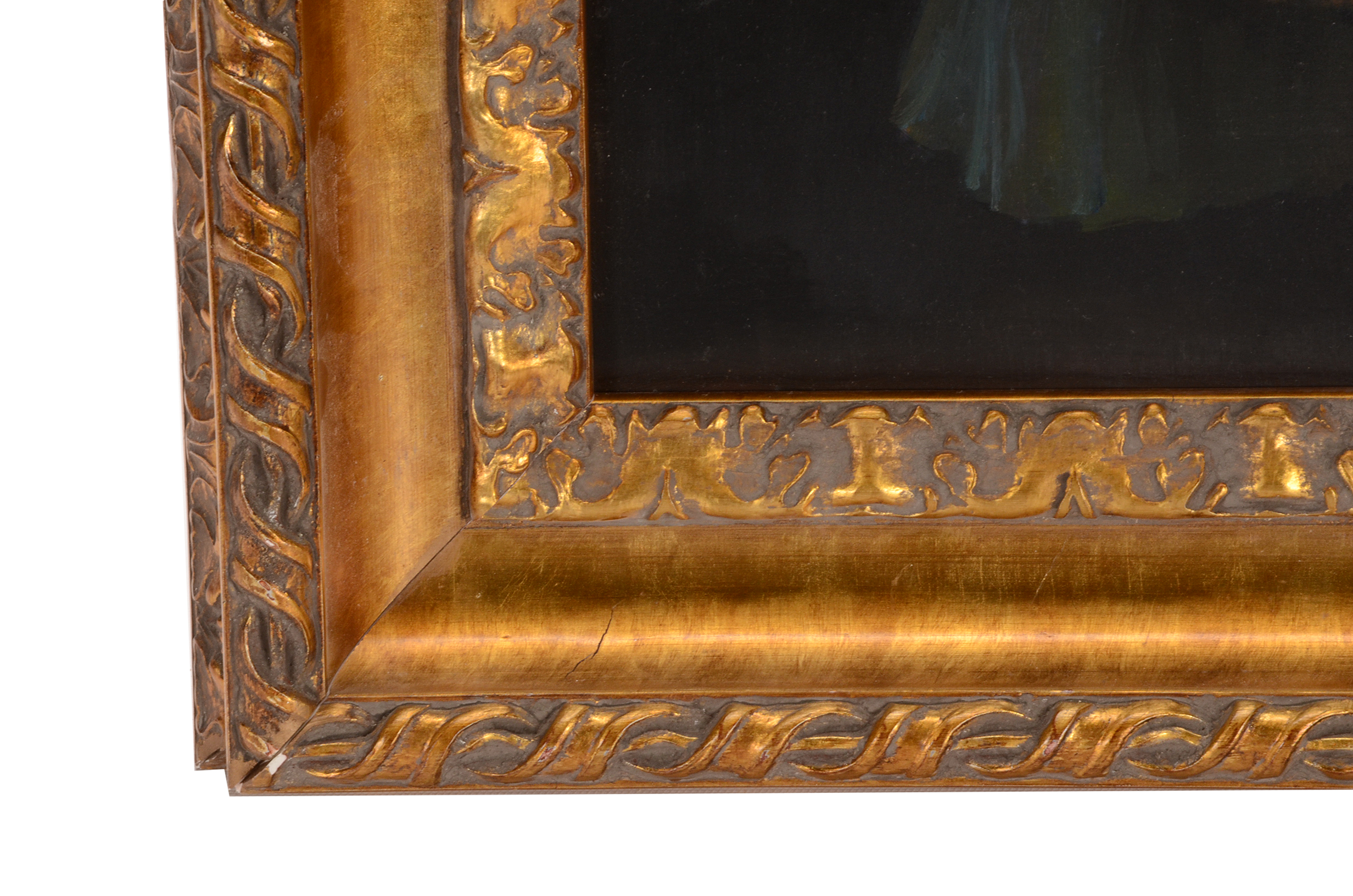 After Irving Ramsay Wiles Oil on Copper Sheet "The Sonata"