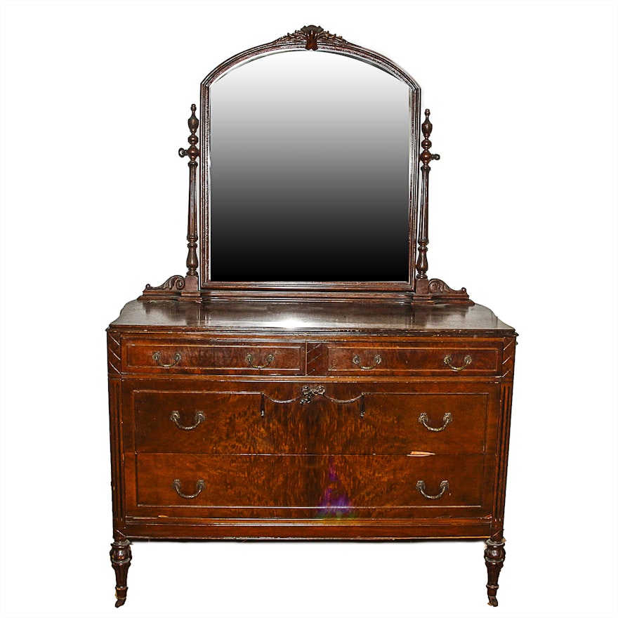 Vintage Vanity Chest with Mirror