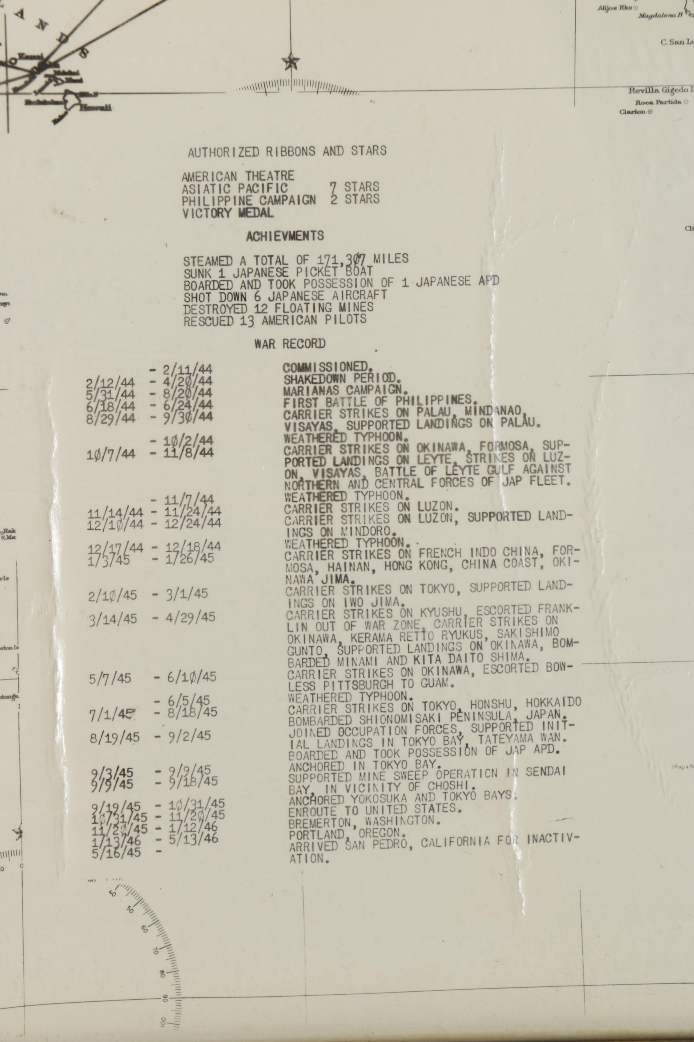 World War II Destroyer USS Stockham Cruise Record With Photos